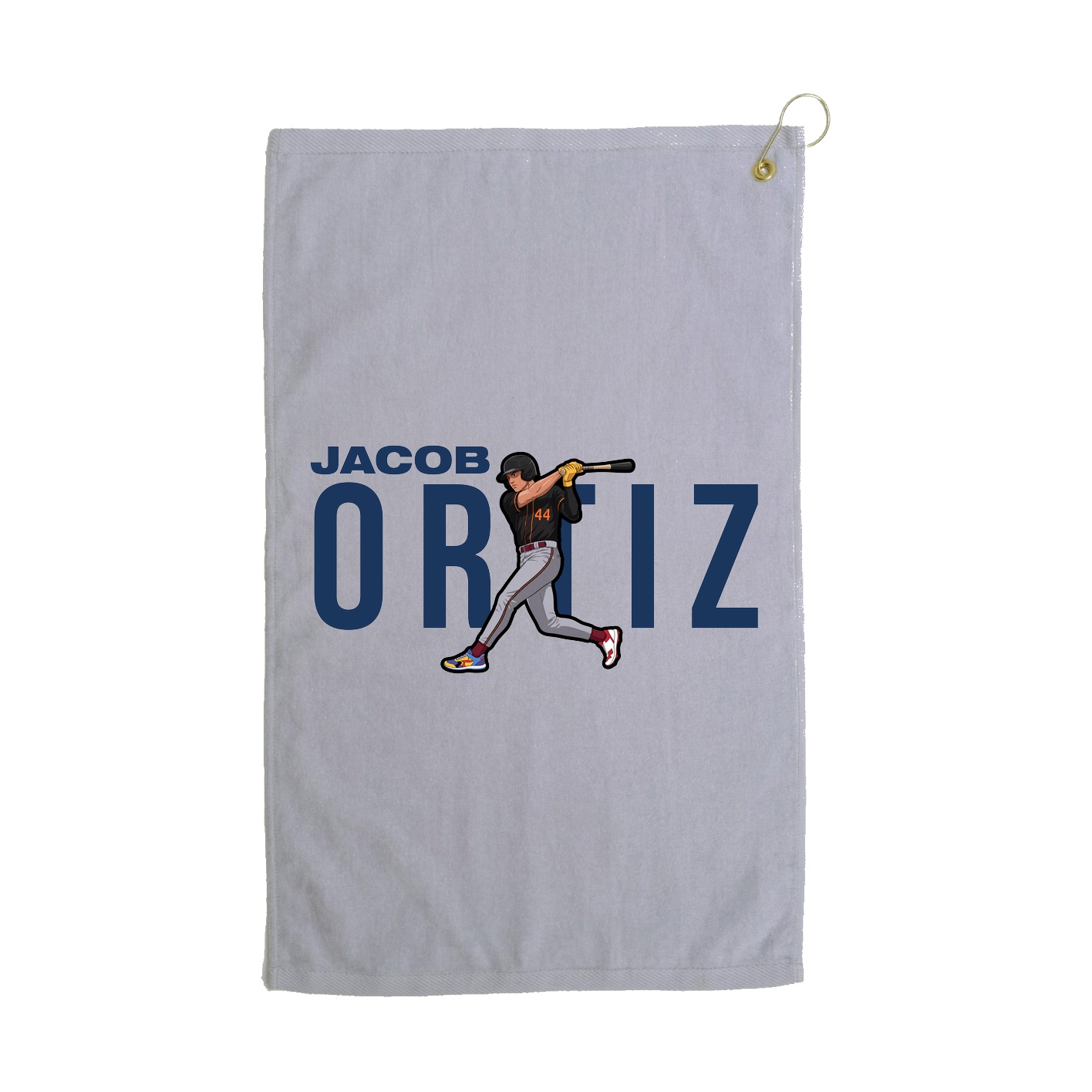 Golf Towel — Player Name in Grey