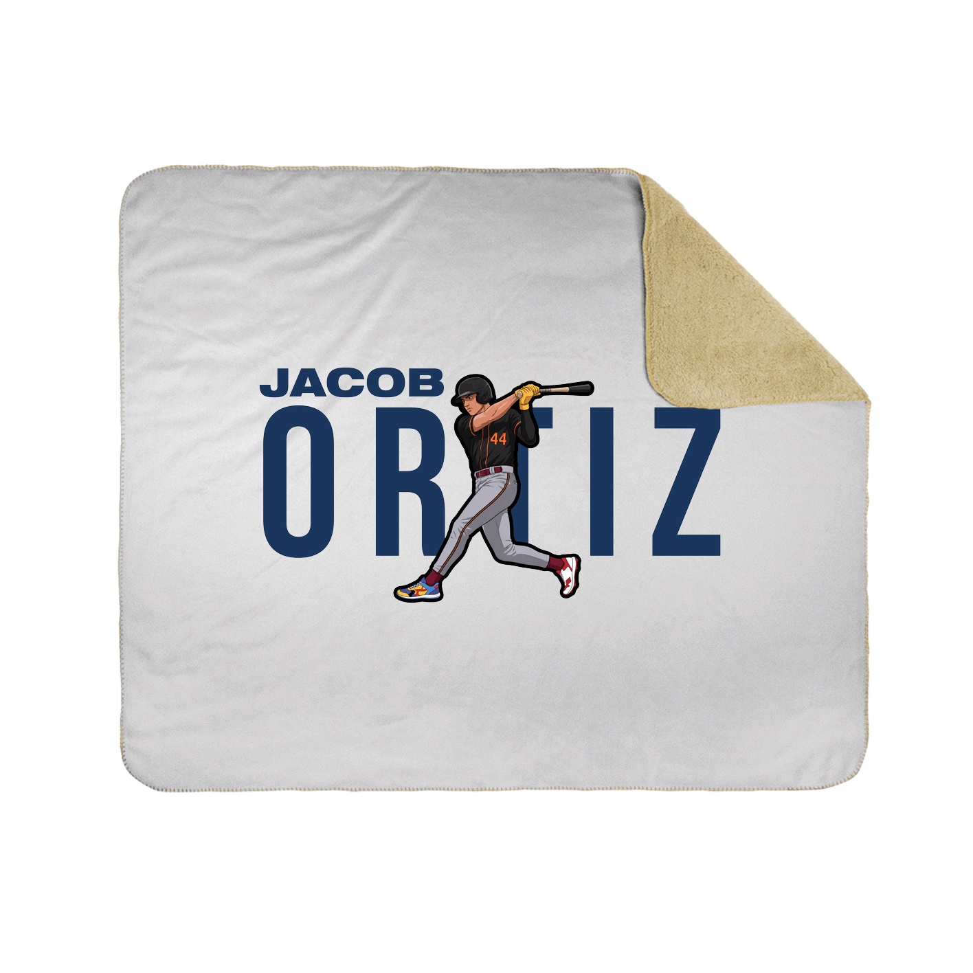 Throw Blanket — Player Name in White