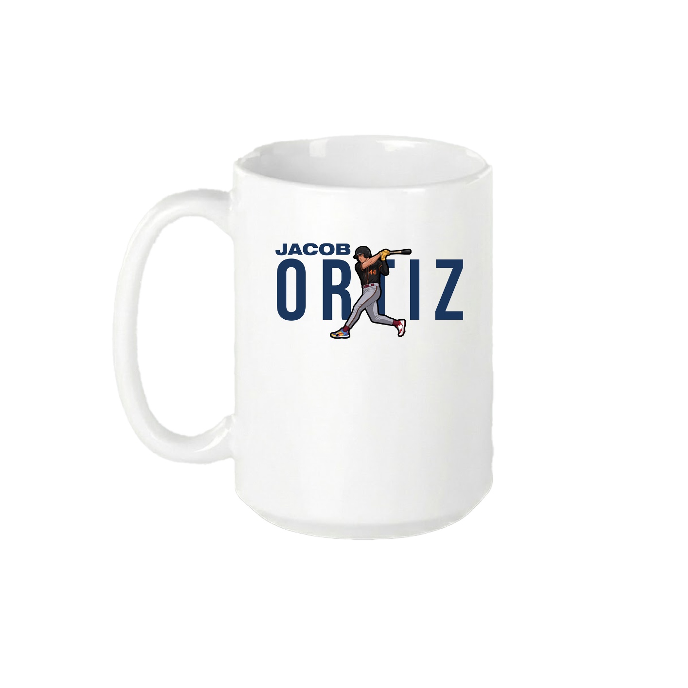15oz Coffee Mug — Player Name in White