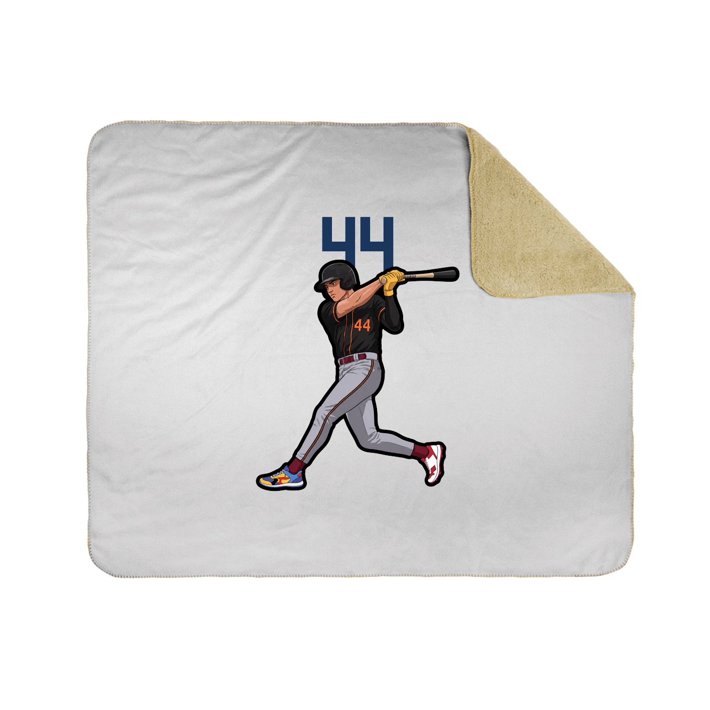 Throw Blanket — Number Top in White