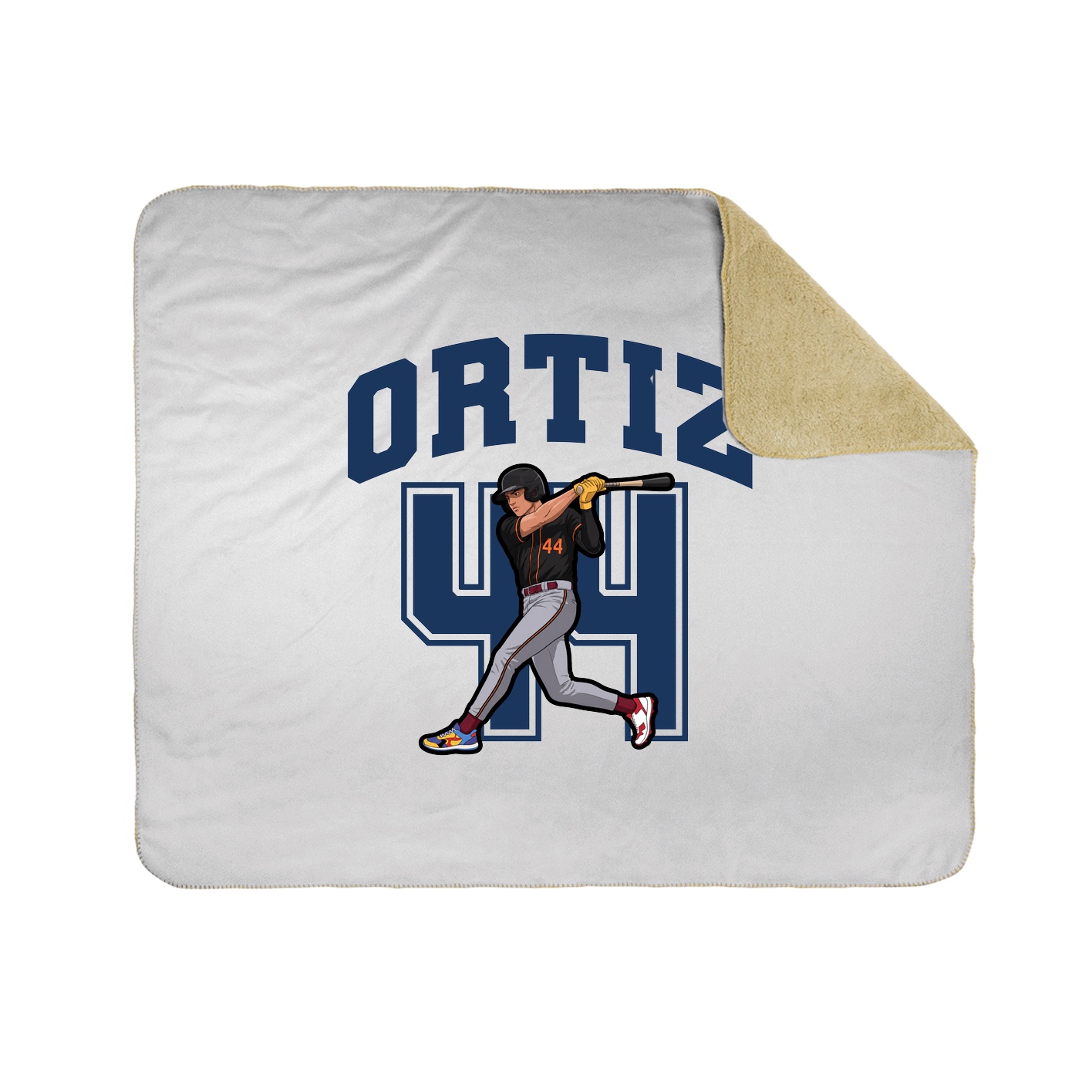 Throw Blanket — Number in White