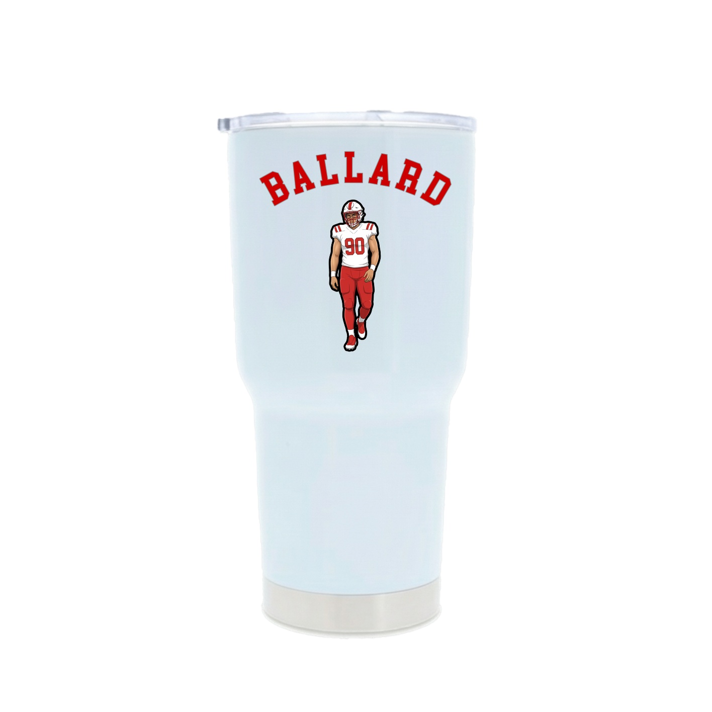 30oz Stainless Steel Tumbler — Shirsey Arch in White