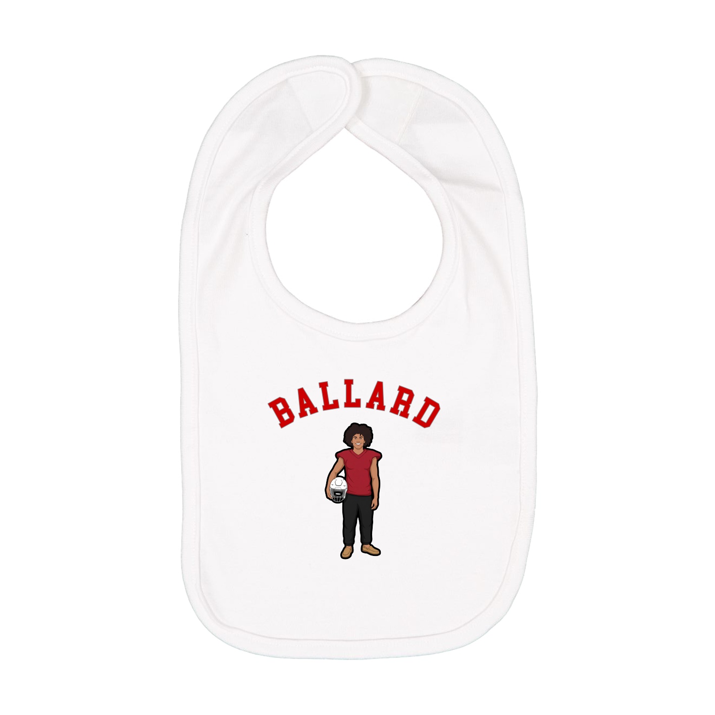 Infant Bib — Shirsey Arch in White