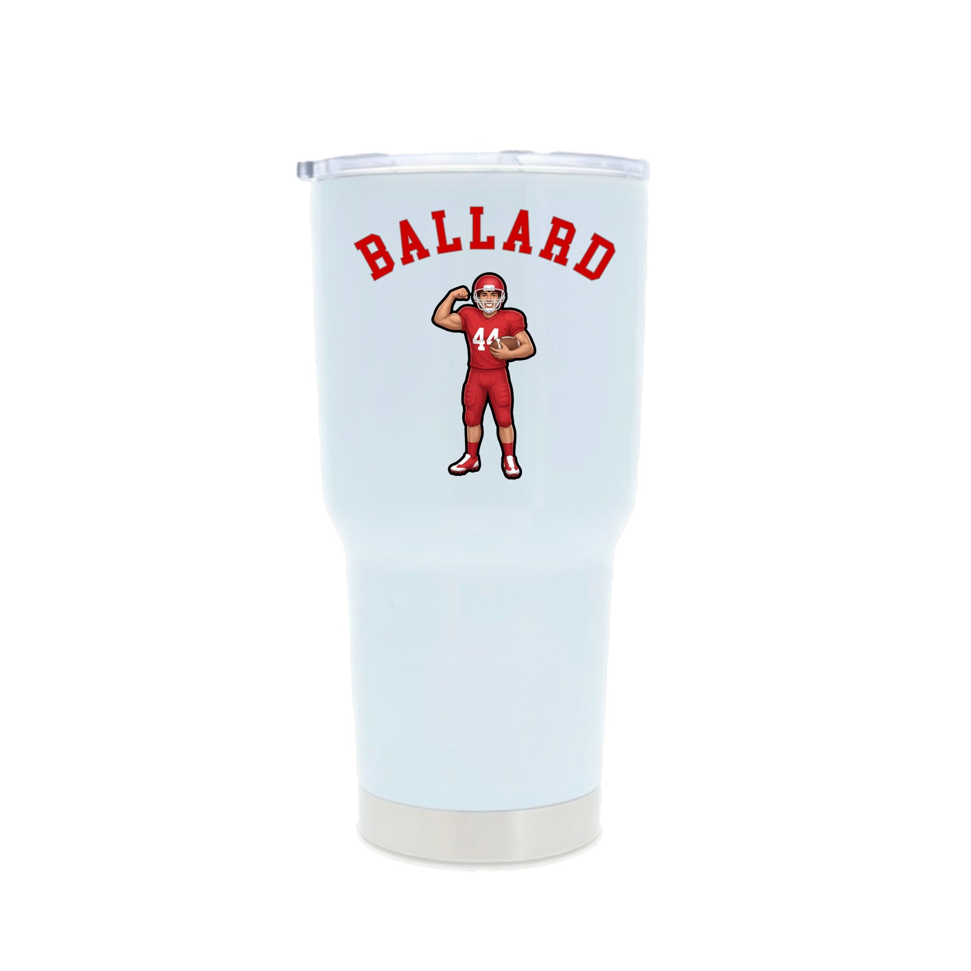 30oz Stainless Steel Tumbler — Shirsey Arch in White