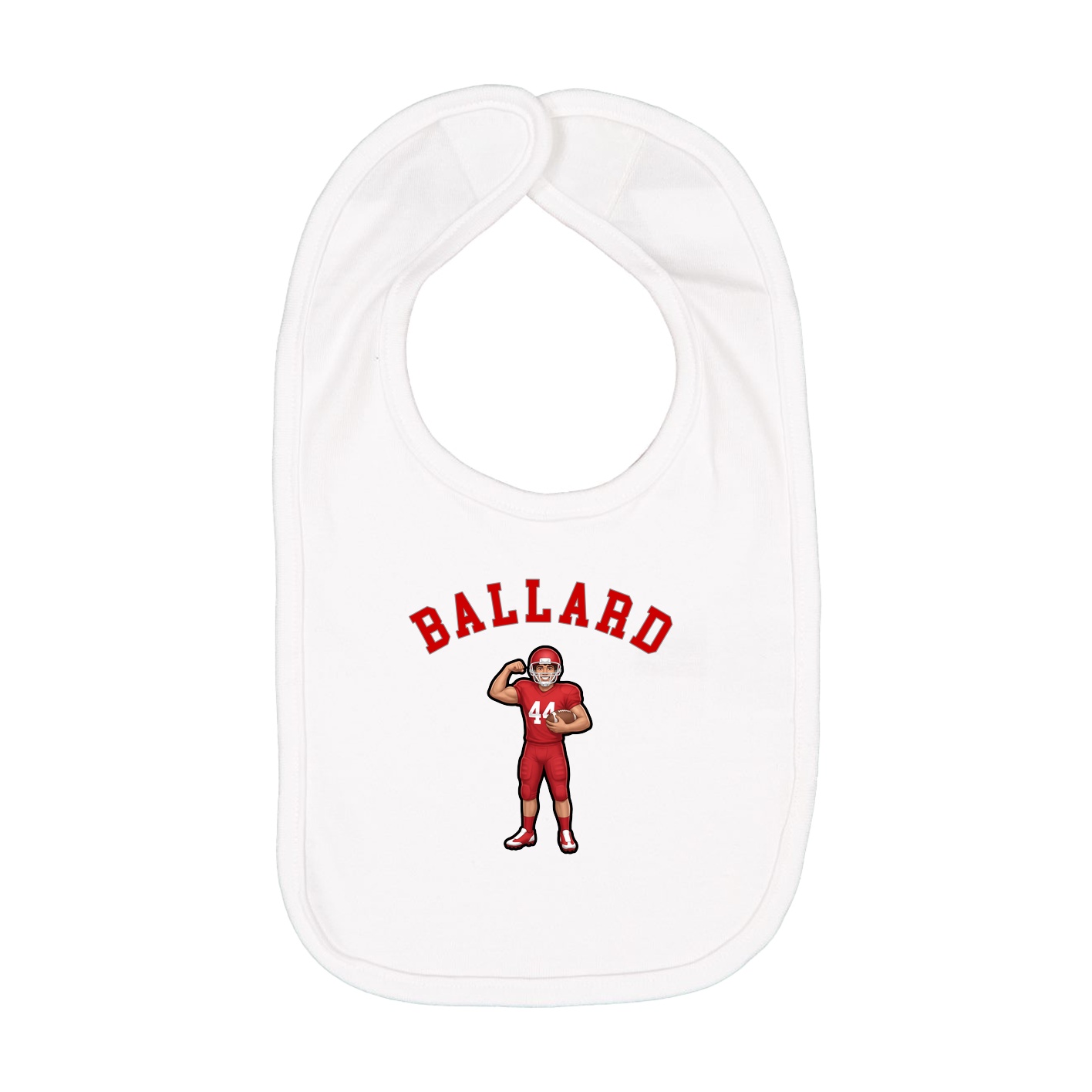 Infant Bib — Shirsey Arch in White