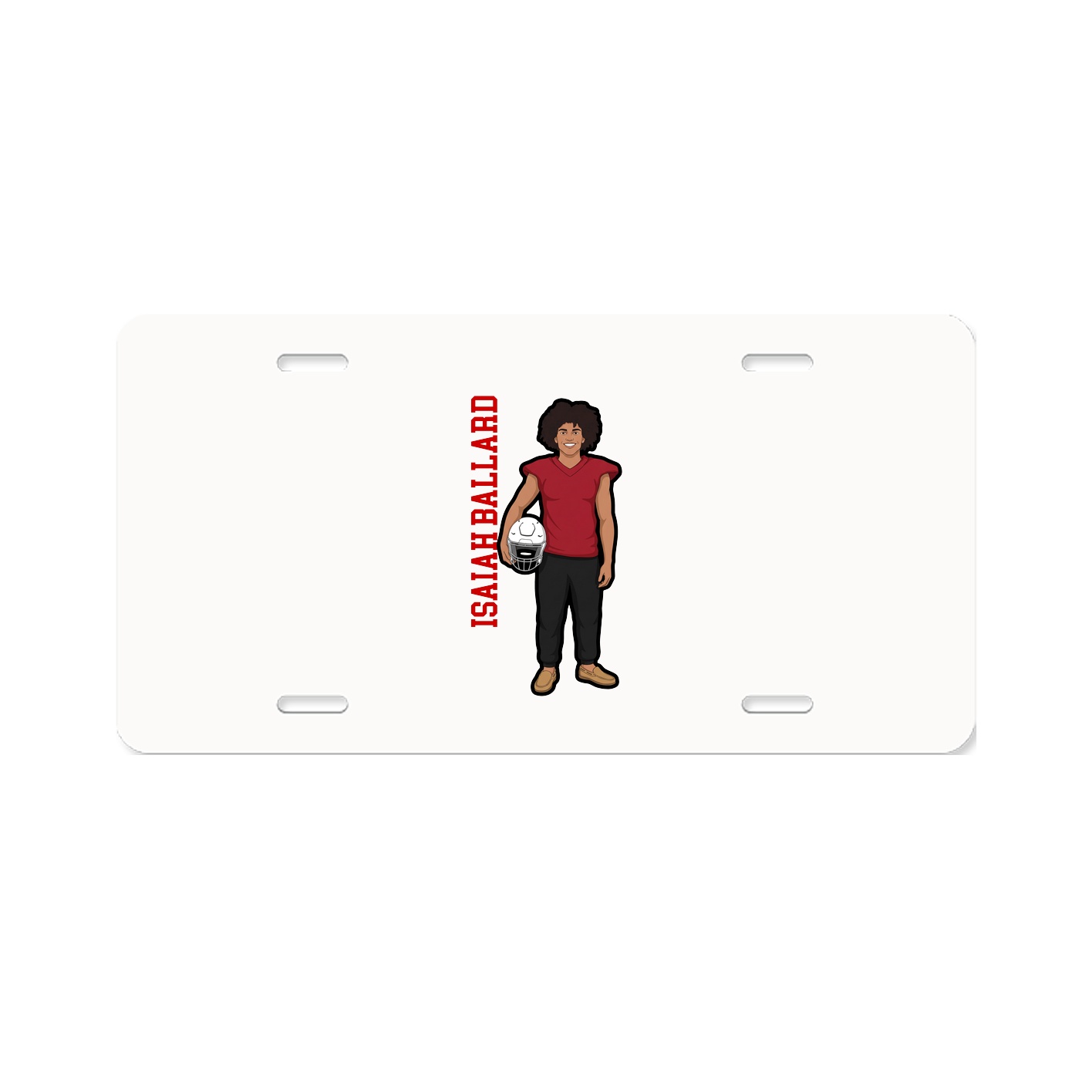 License Plate — Name Vertical in Classic