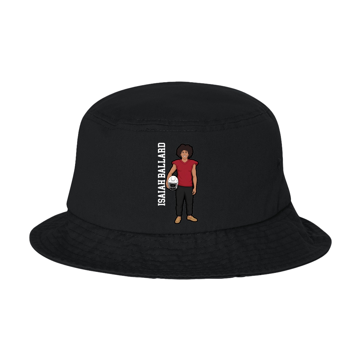 Bucket Cap — Name Vertical in Black