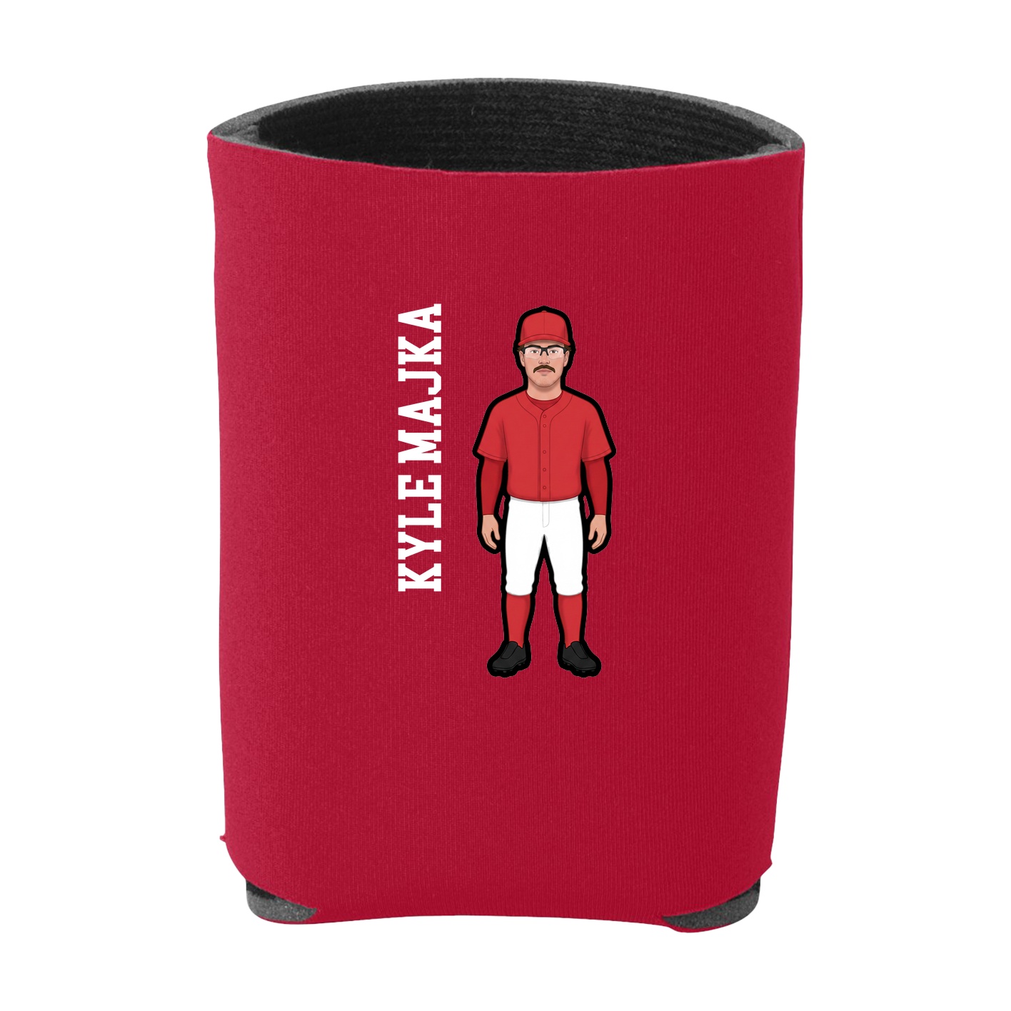 Can Holder — Name Vertical in Red
