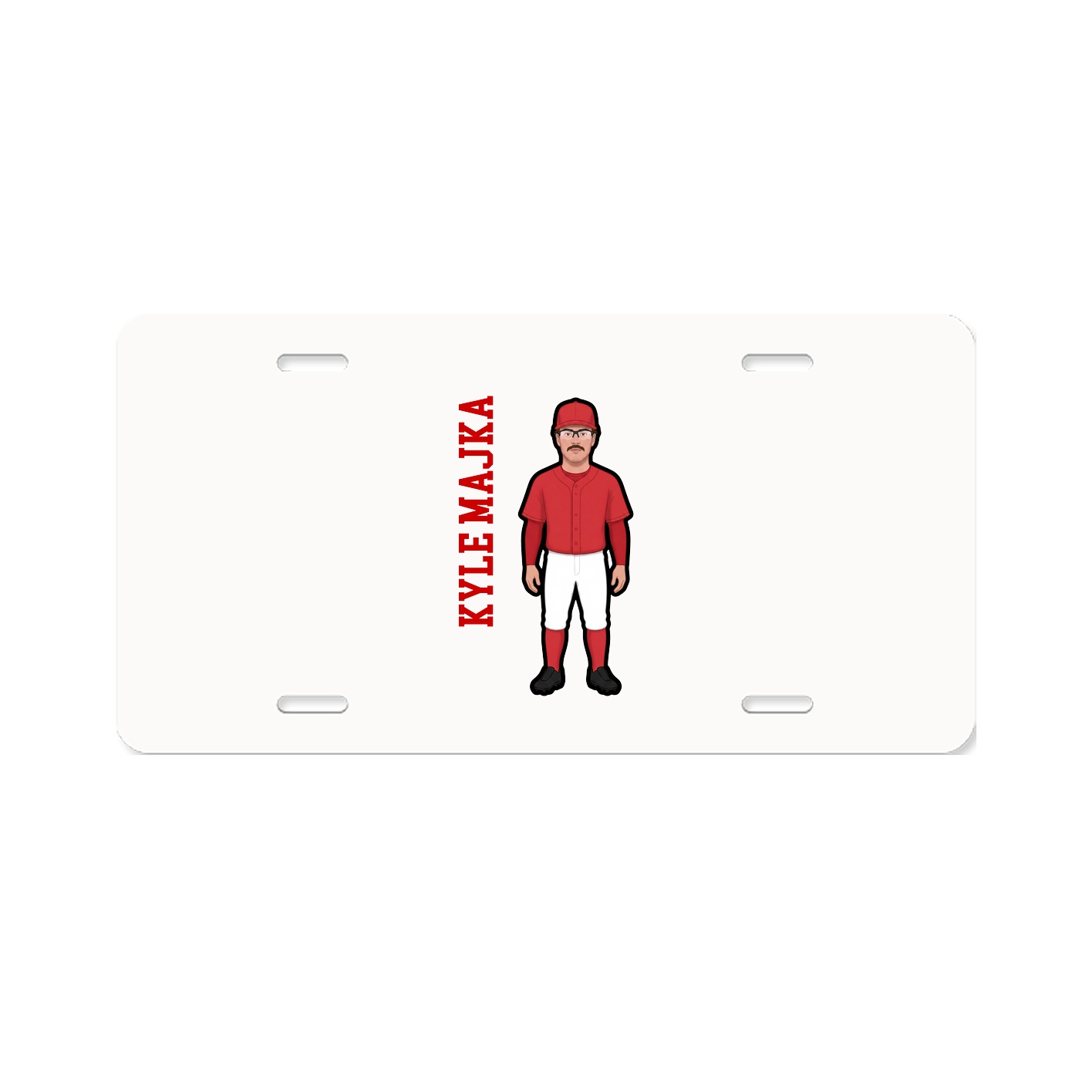 License Plate — Name Vertical in Classic