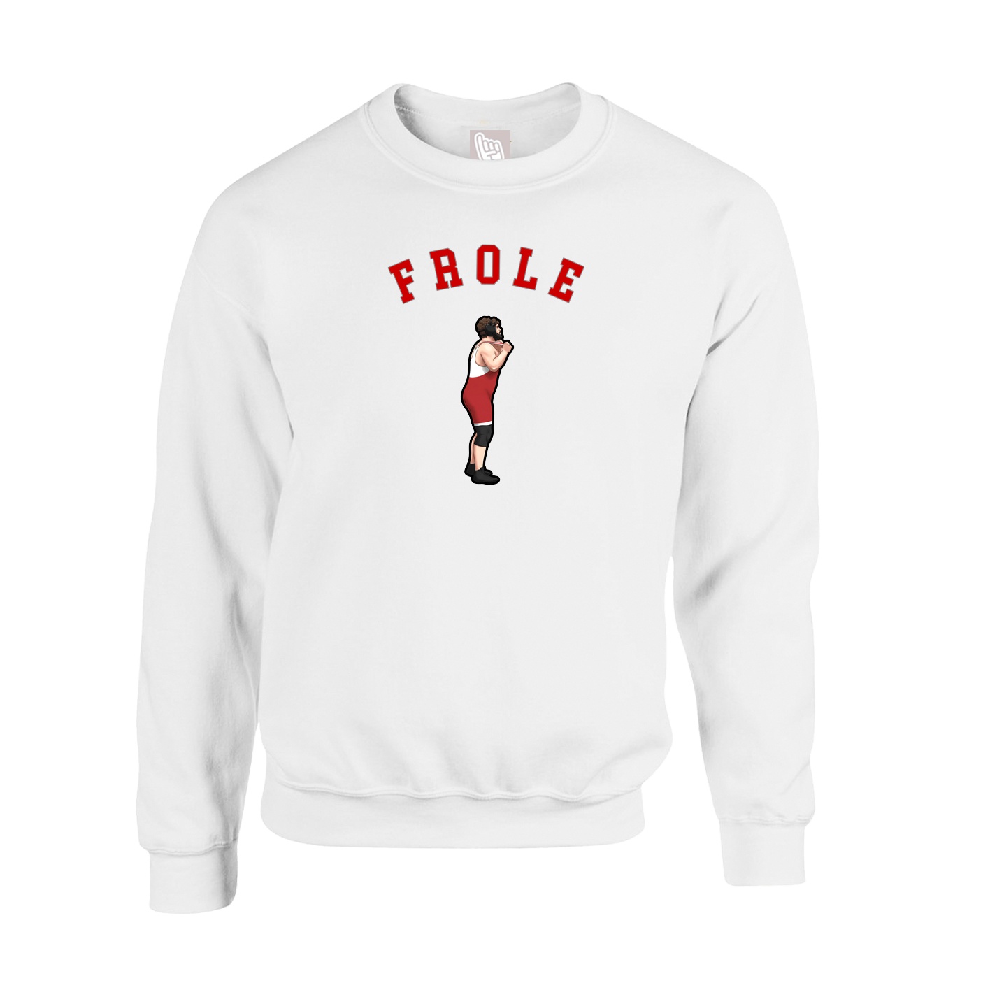 Fleece Crew — Shirsey Arch in White