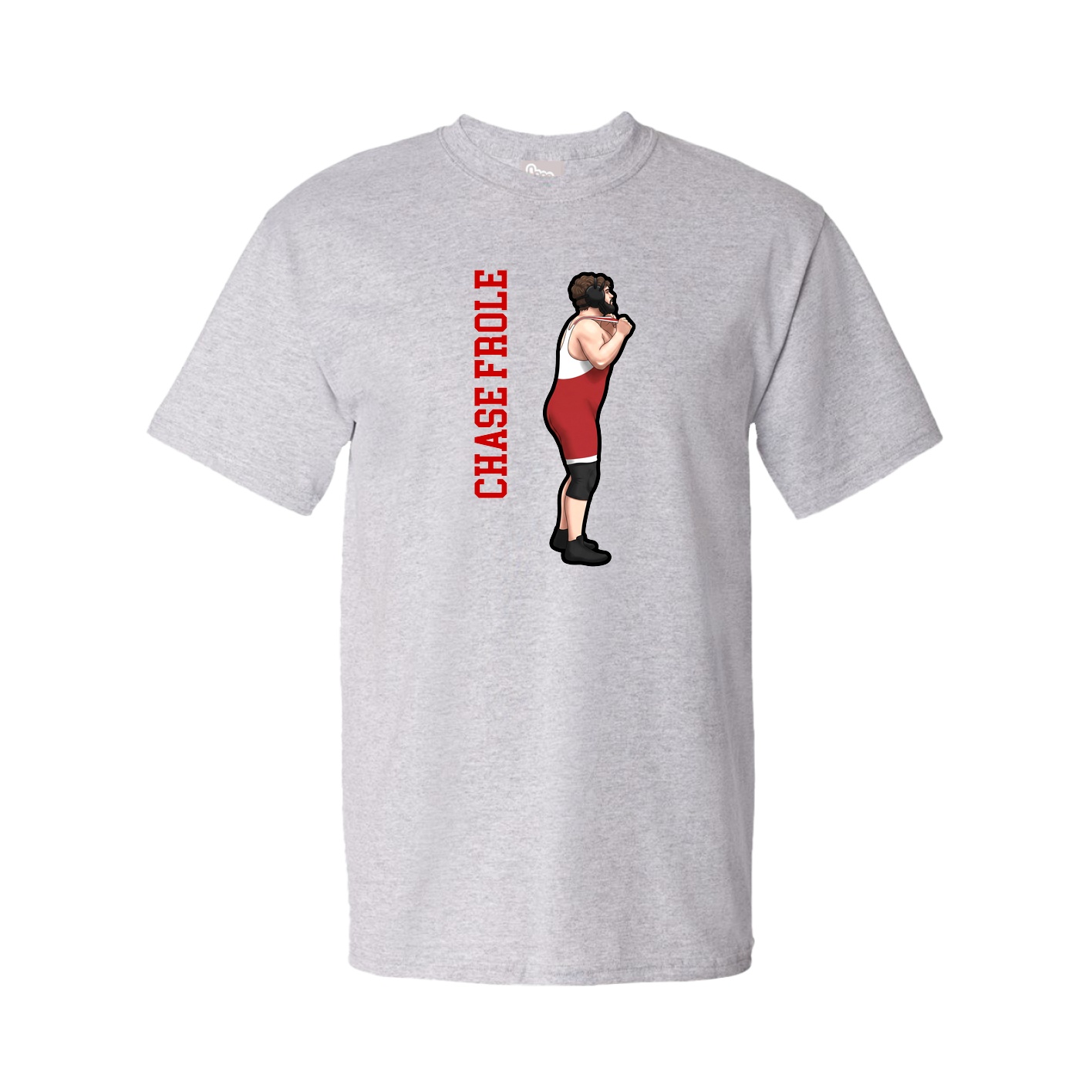 Tee — Name Vertical in Grey