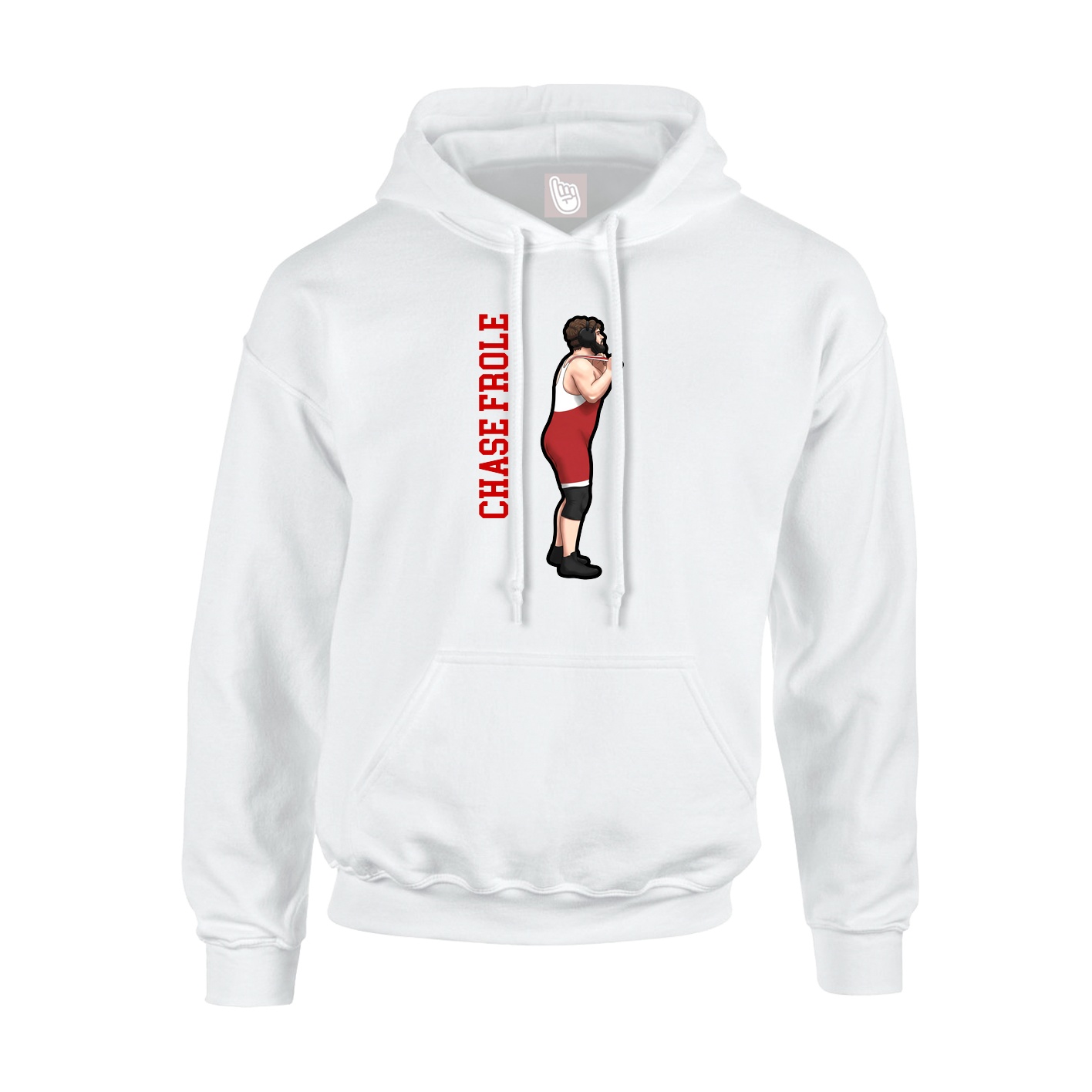 Youth Hoodie — Name Vertical in White
