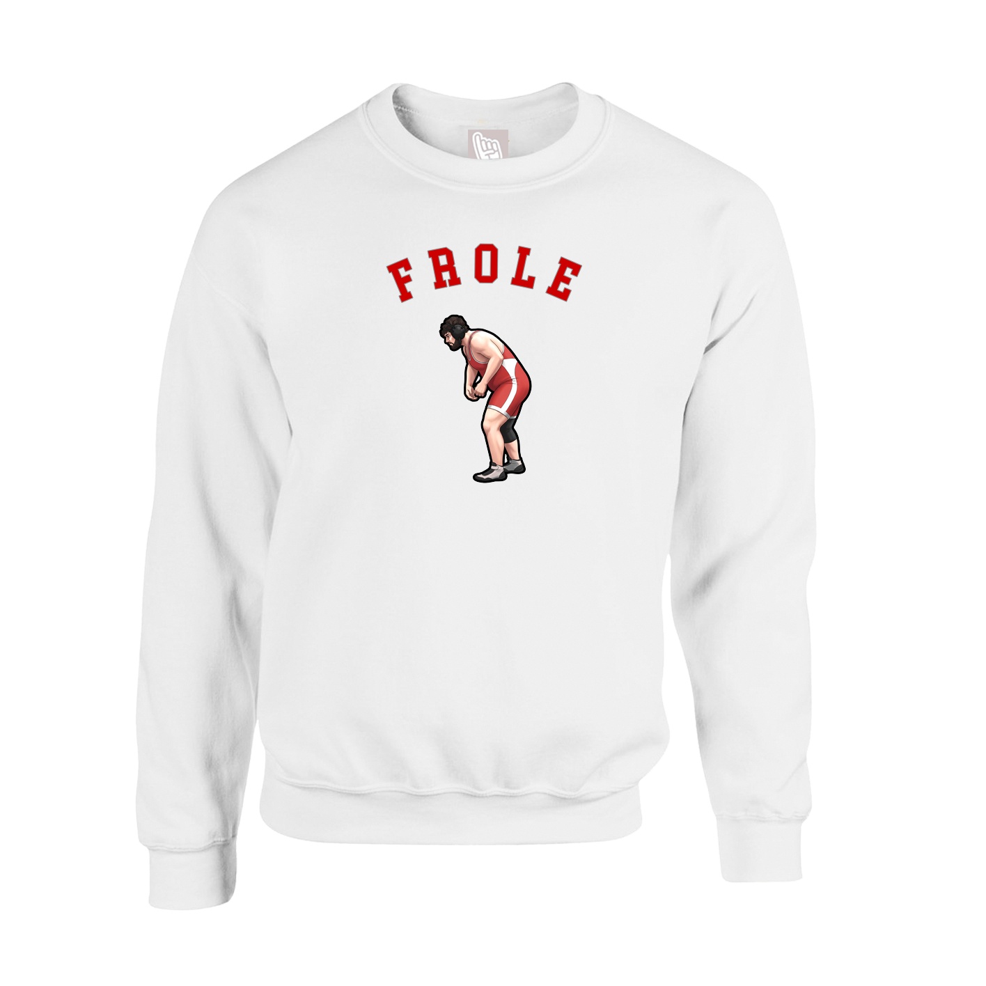 Fleece Crew — Shirsey Arch in White