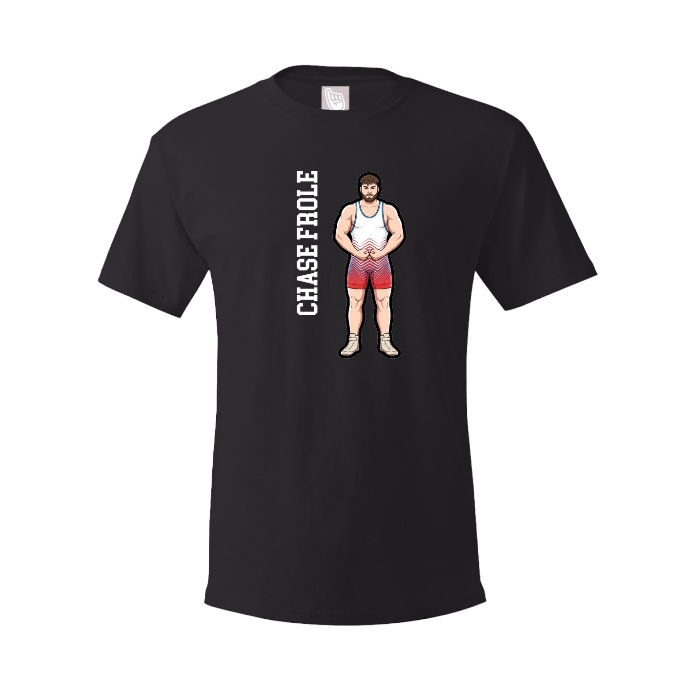 Youth Tee — Name Vertical in Black