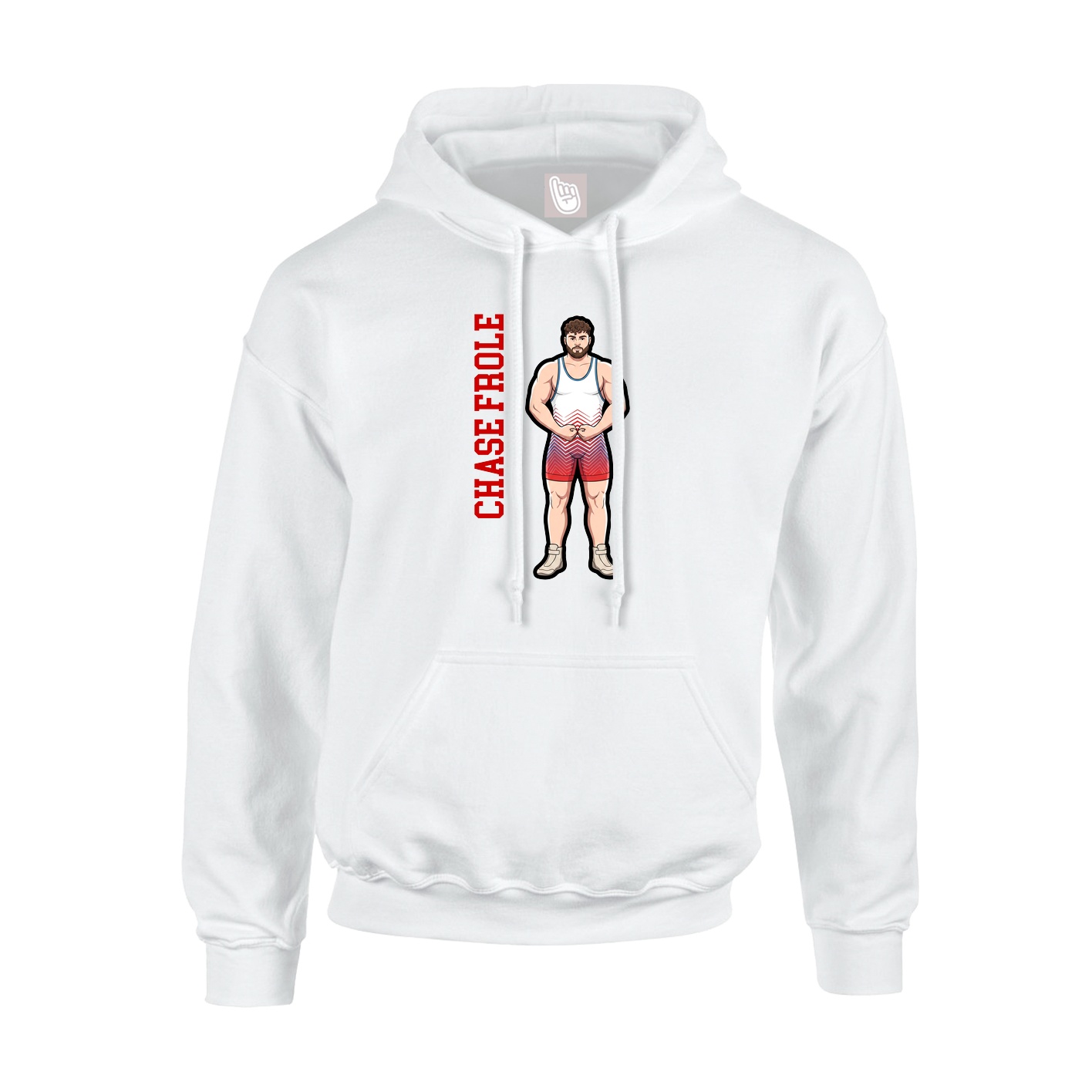 Hoodie — Name Vertical in White