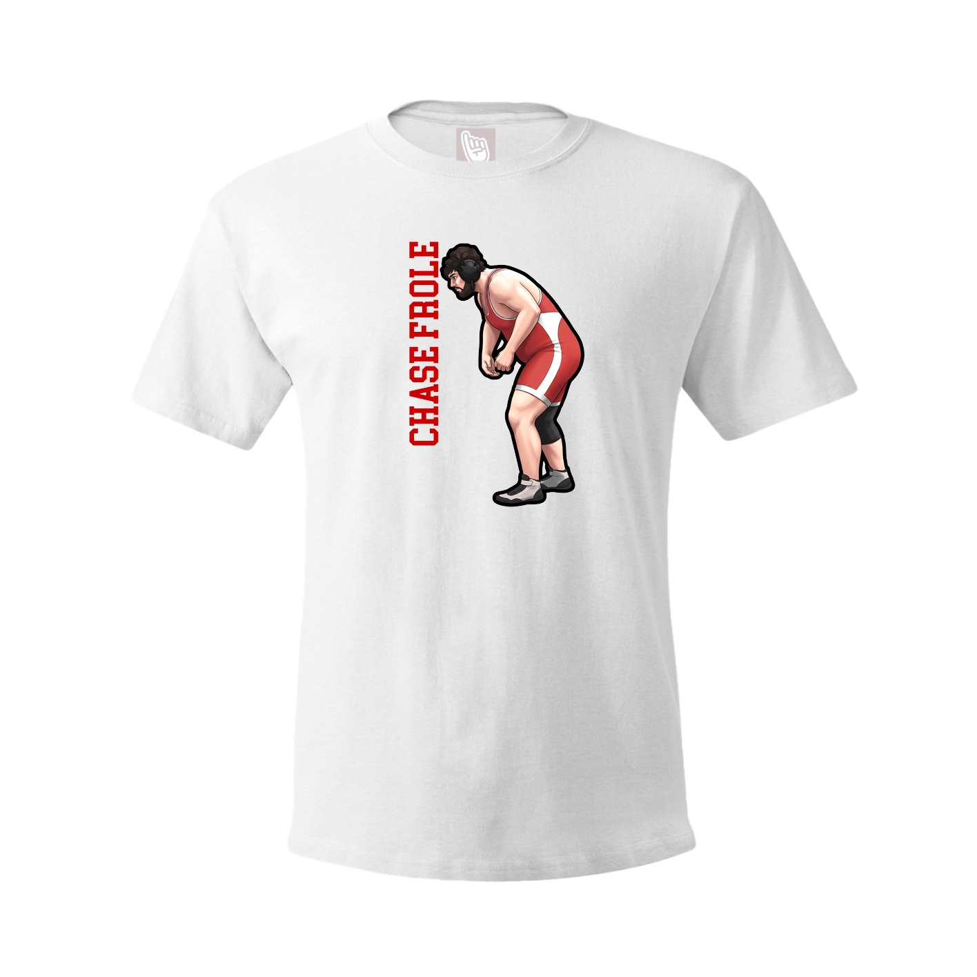 Youth Tee — Name Vertical in White