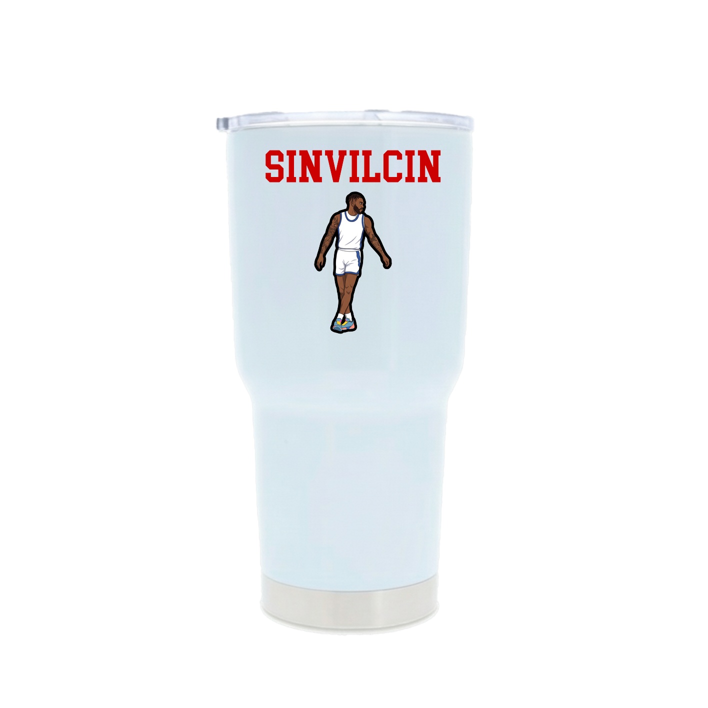 30oz Stainless Steel Tumbler — Shirsey in White
