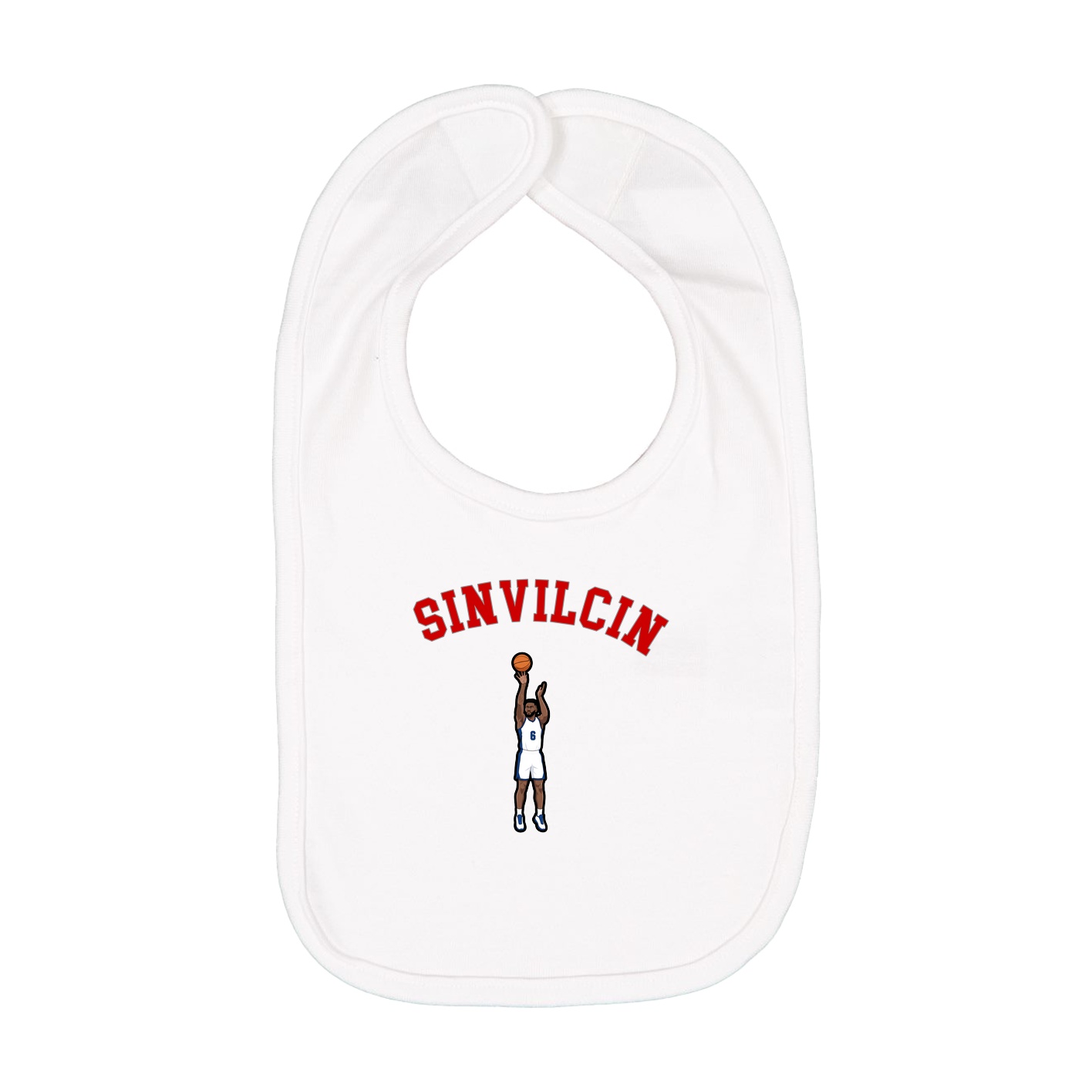 Infant Bib — Shirsey Arch in White