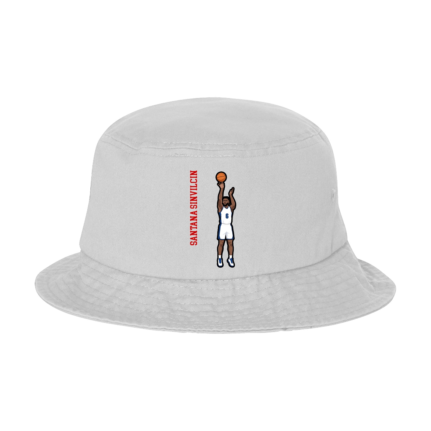 Bucket Cap — Name Vertical in White