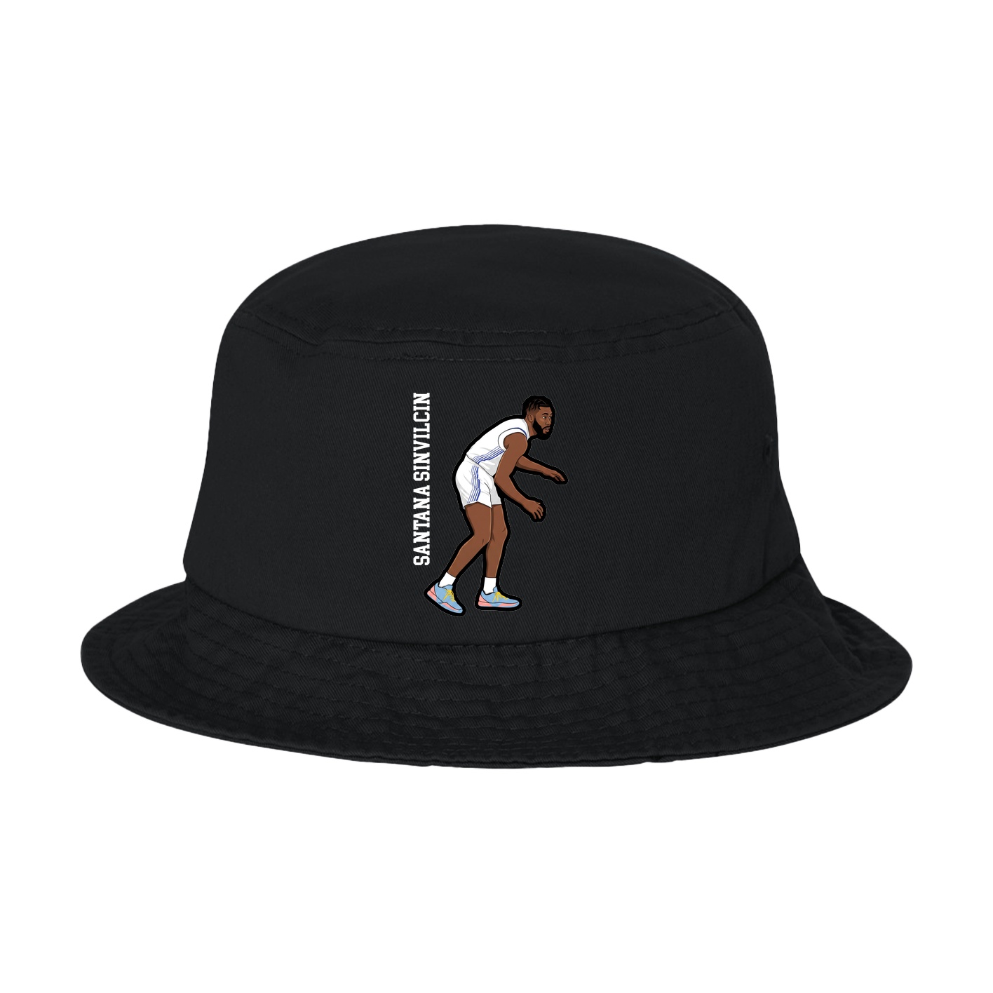 Bucket Cap — Name Vertical in Black