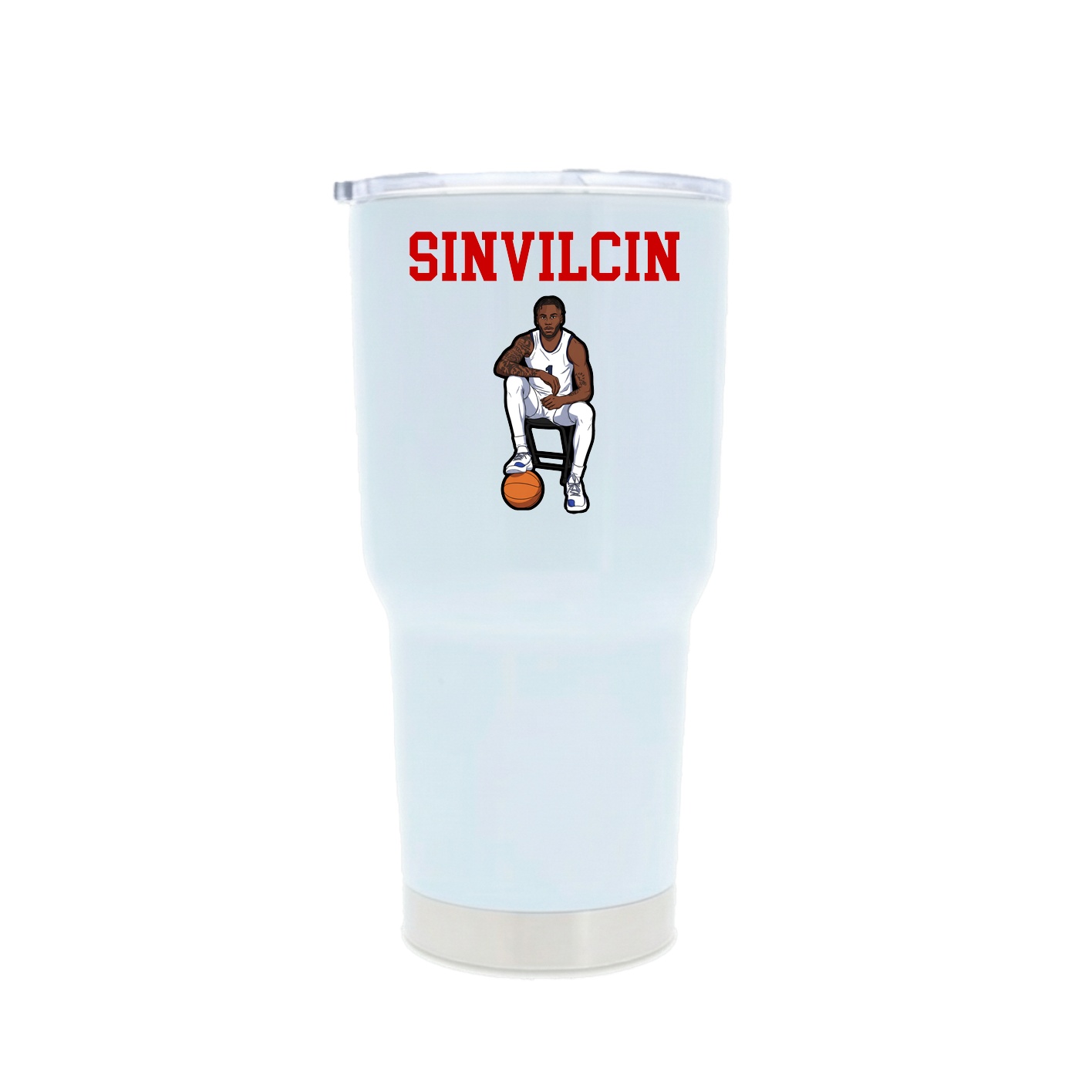 30oz Stainless Steel Tumbler — Shirsey in White