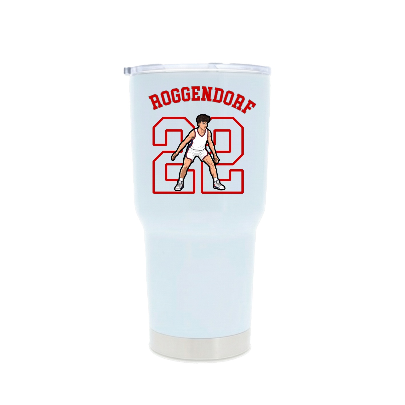30oz Stainless Steel Tumbler — Shirsey Arch in White