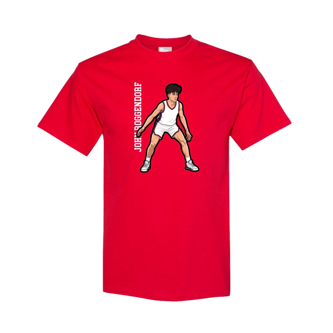 Youth Tee — Name Vertical in Red