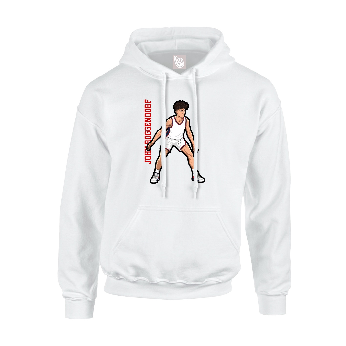 Hoodie — Name Vertical in White