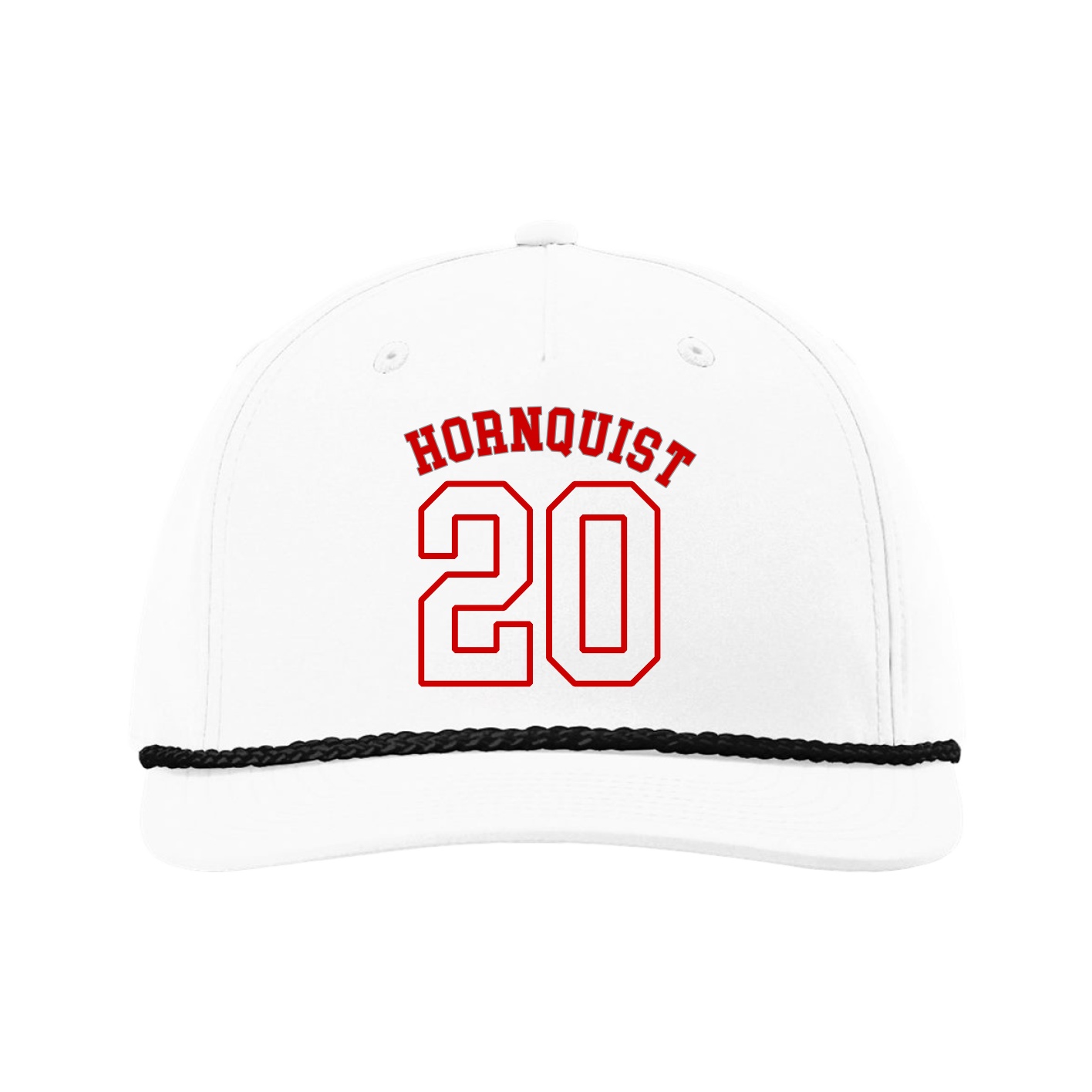 Five-Panel Classic Rope Cap — Shirsey Arch in White