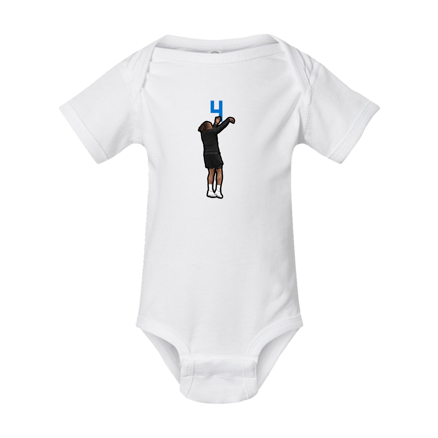 Baby Onesie — Number Top in White