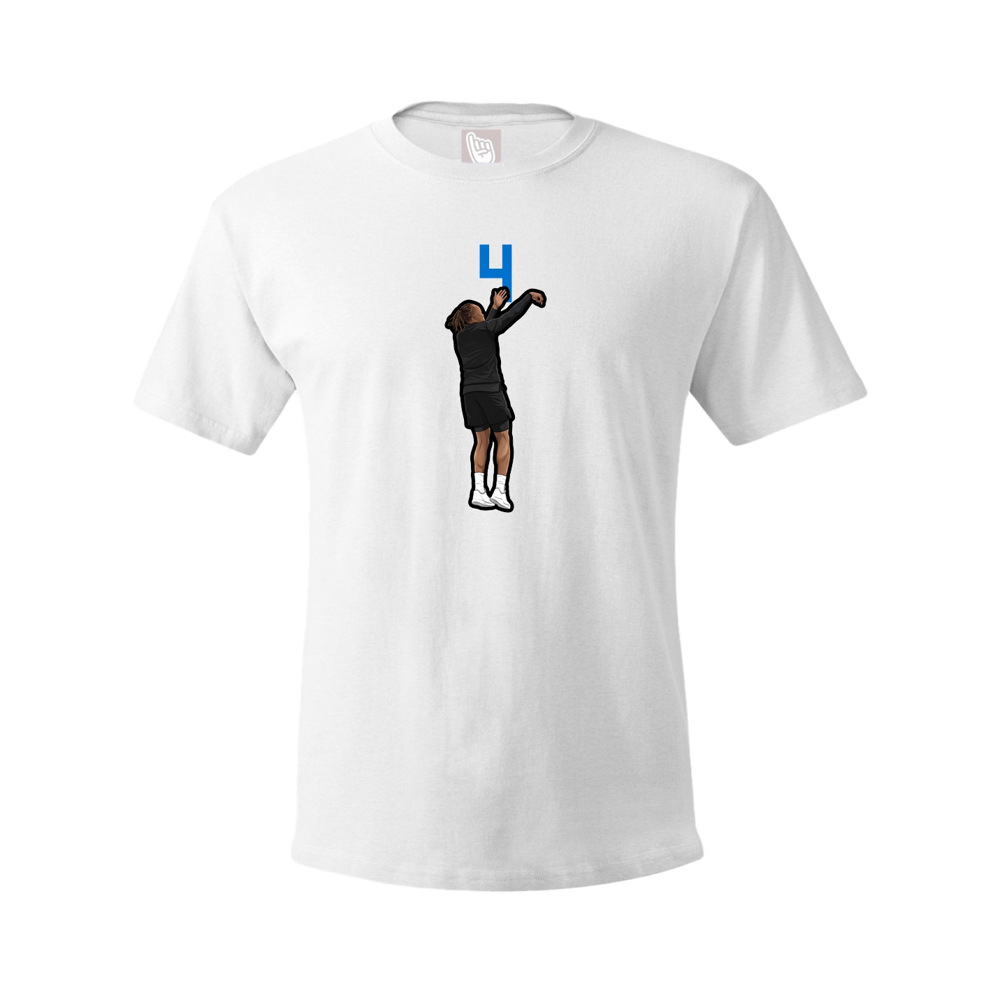 Youth Tee — Number Top in White