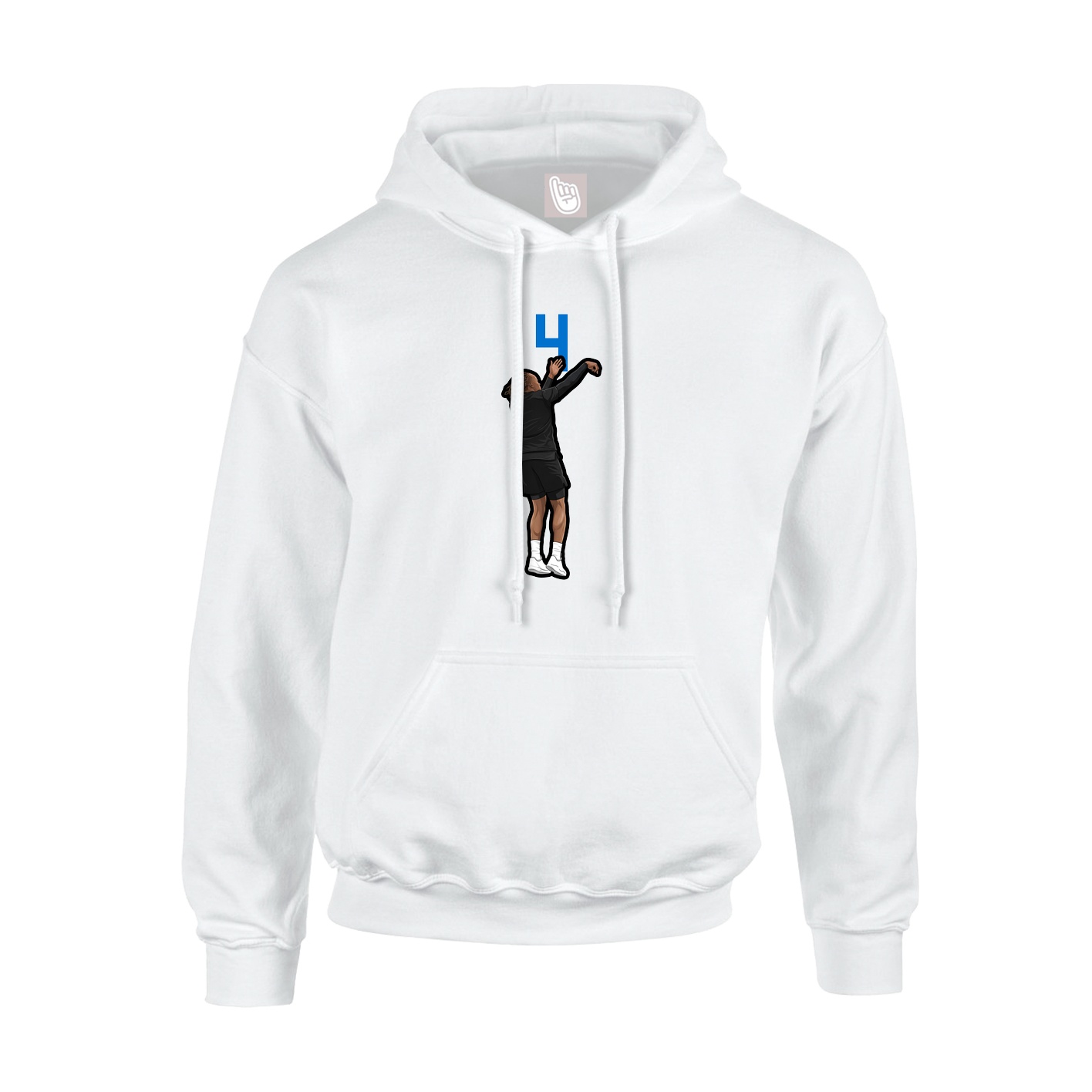 Hoodie — Number Top in White