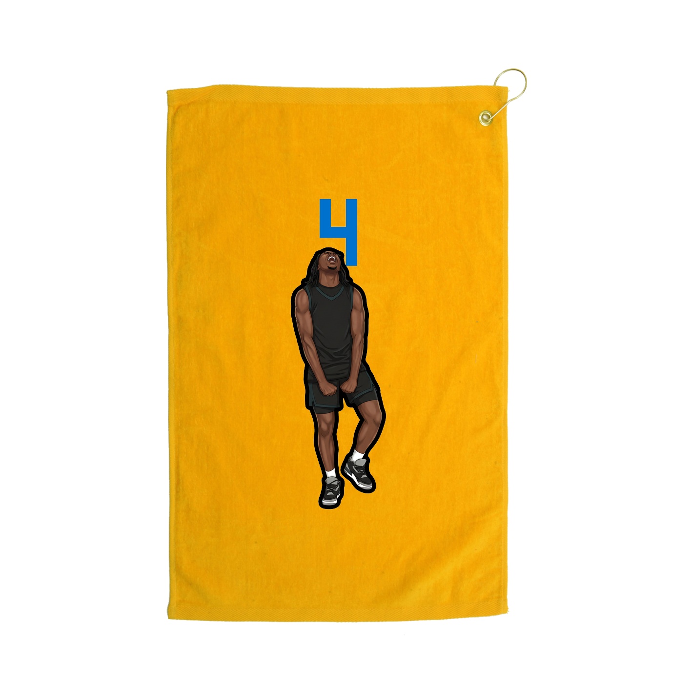 Golf Towel — Number Top in Gold