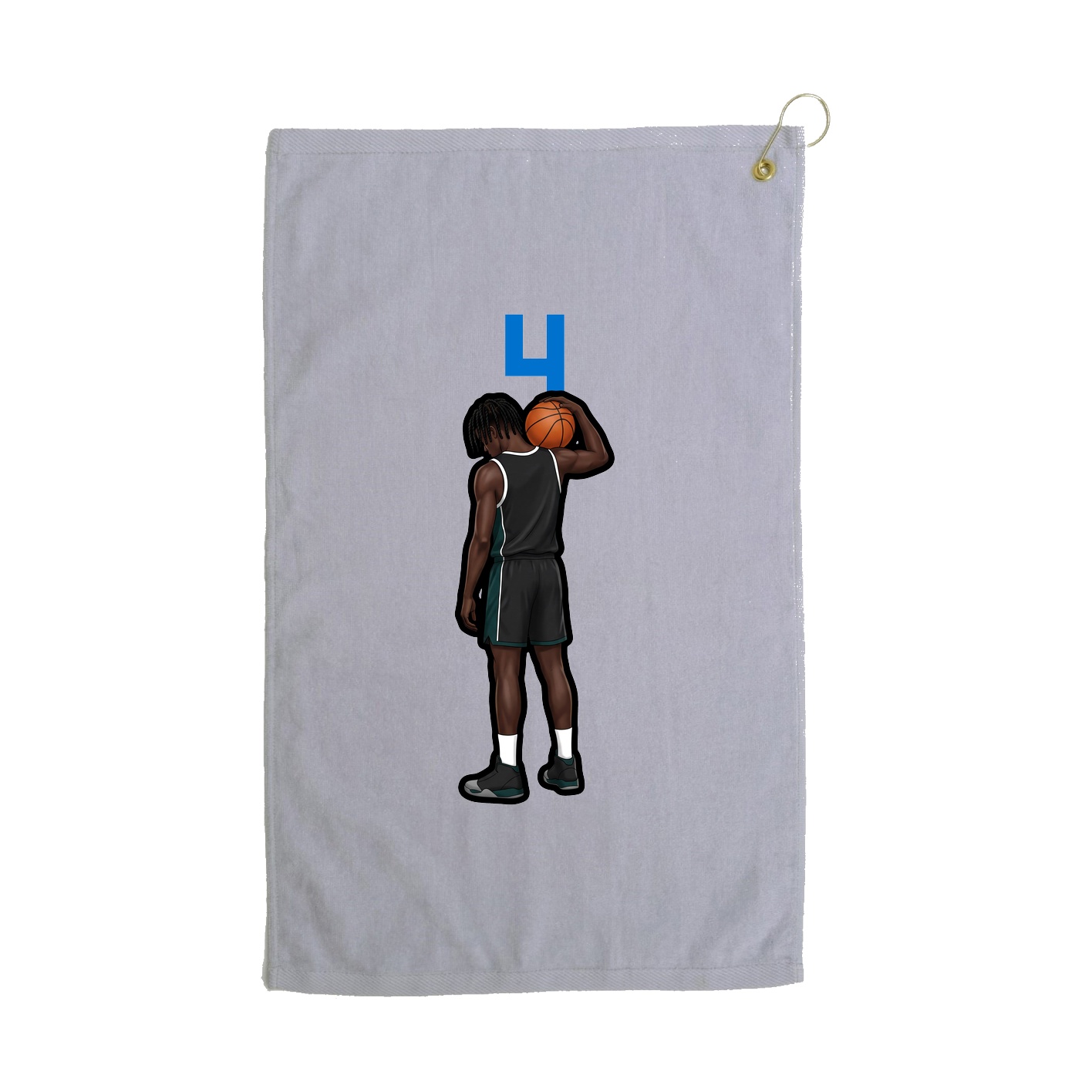 Golf Towel — Number Top in Grey