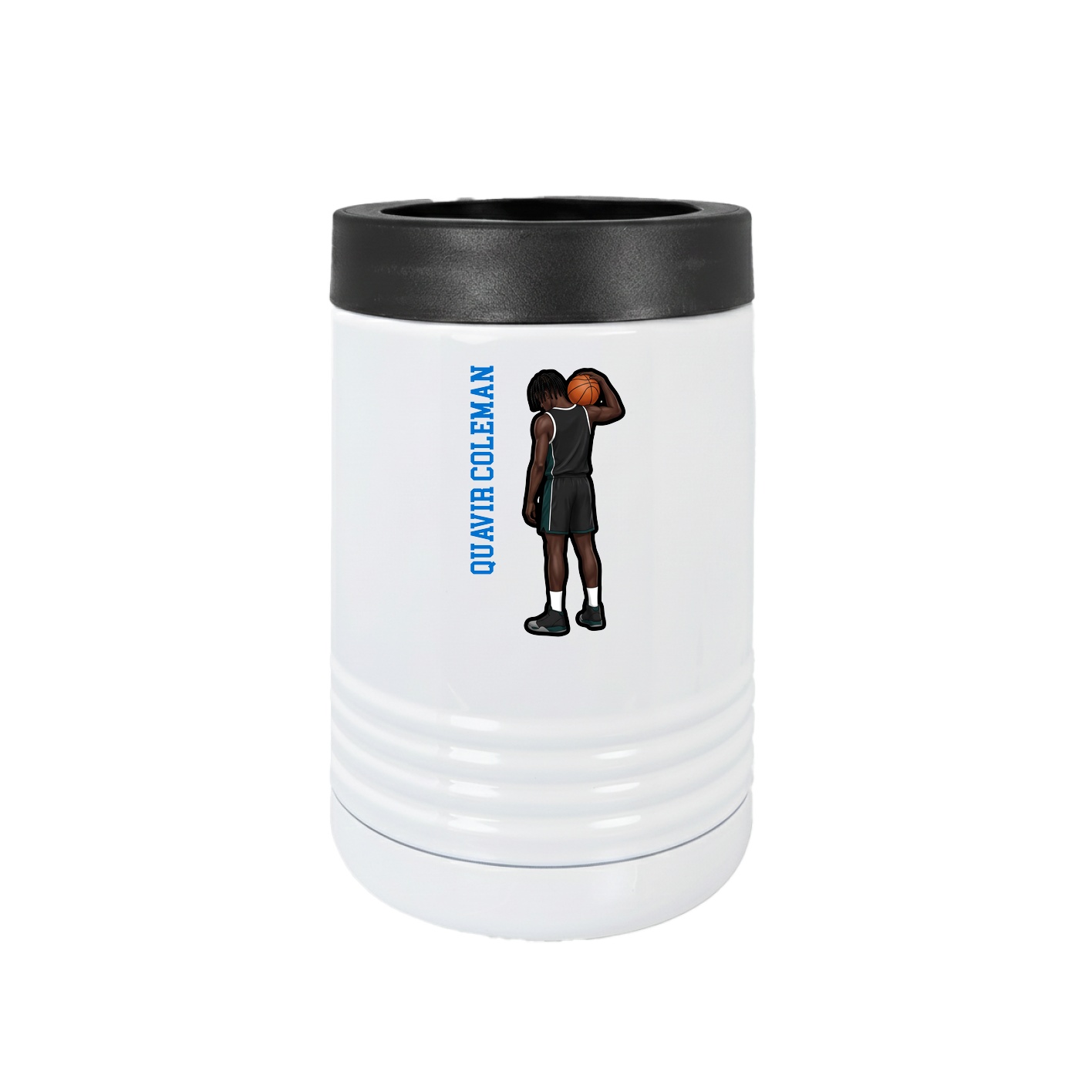 Beverage Holder — Name Vertical in White