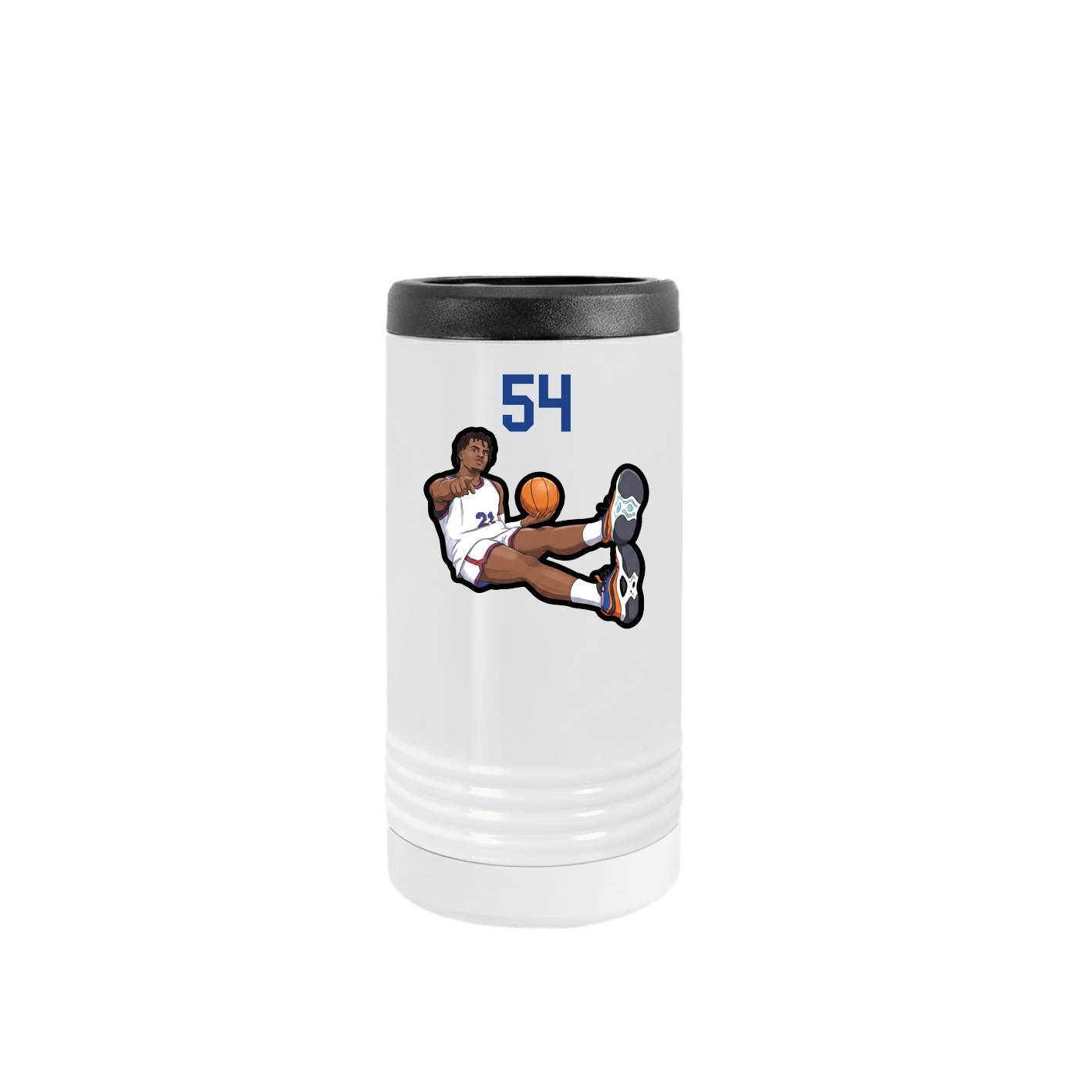 Slim Beverage Holder — Number Top in White