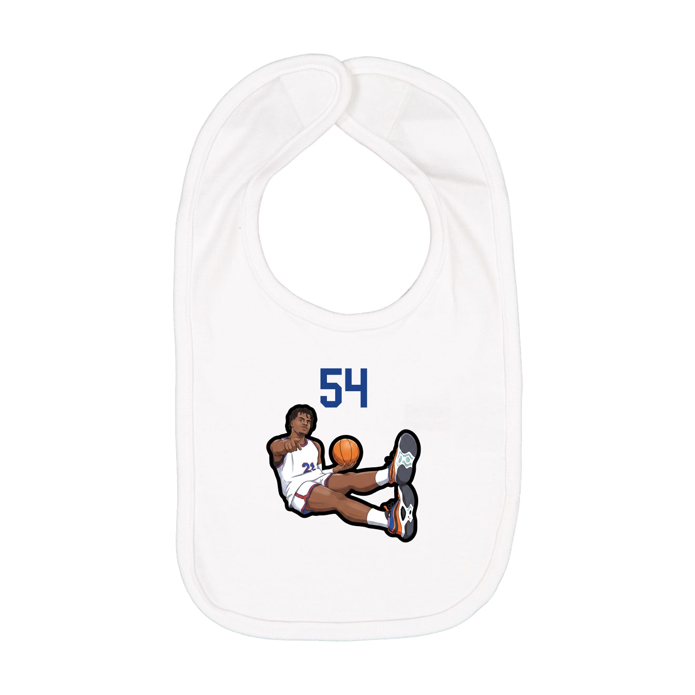 Infant Bib — Number Top in White