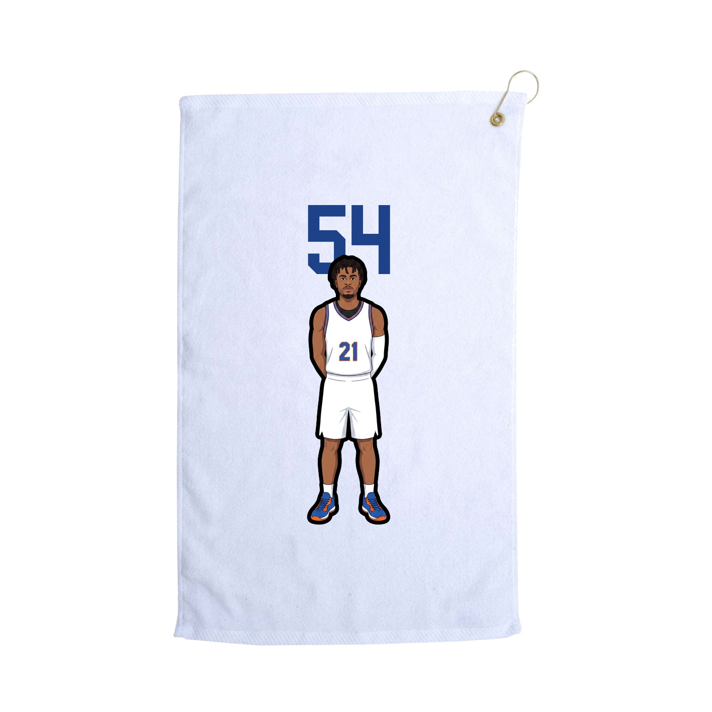 Golf Towel — Number Top in White