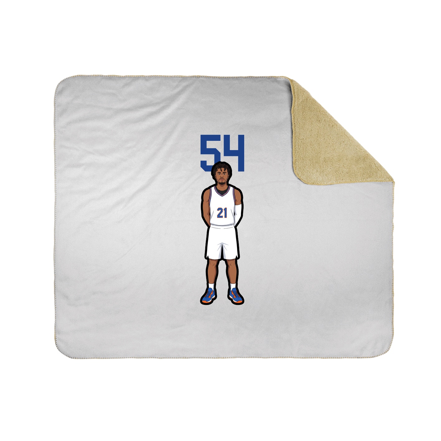 Throw Blanket — Number Top in White