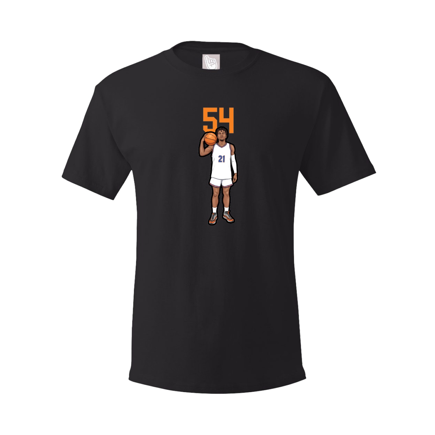 Youth Tee — Number Top in Black