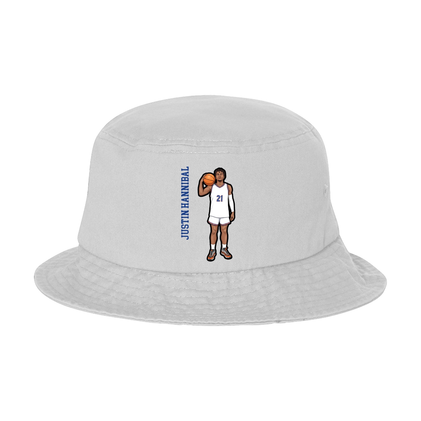 Bucket Cap — Name Vertical in White