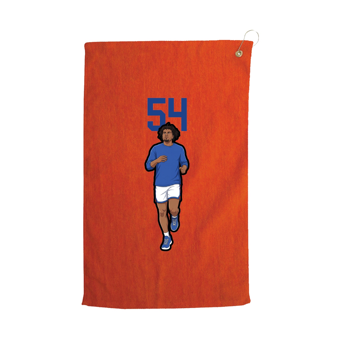 Golf Towel — Number Top in Orange