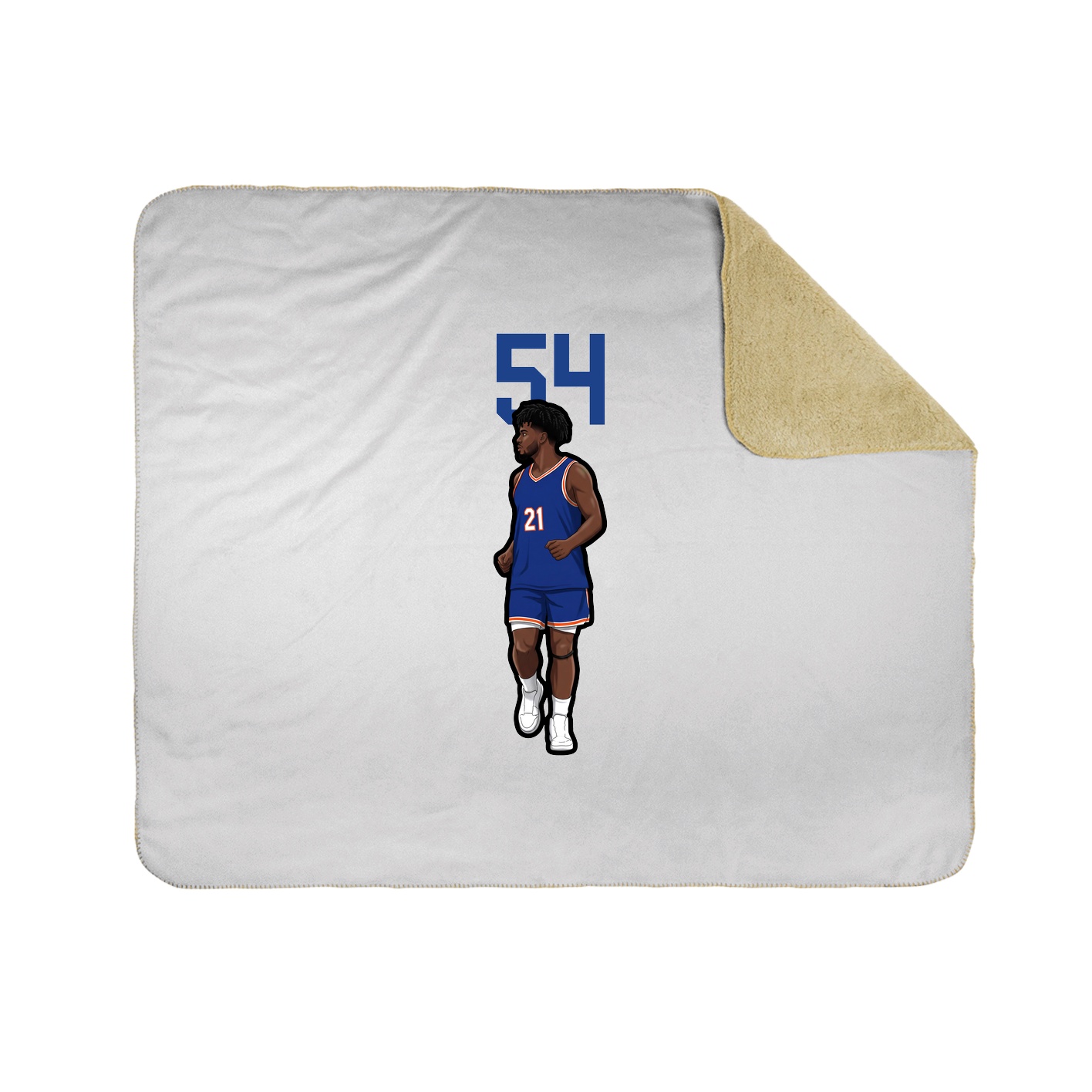 Throw Blanket — Number Top in White