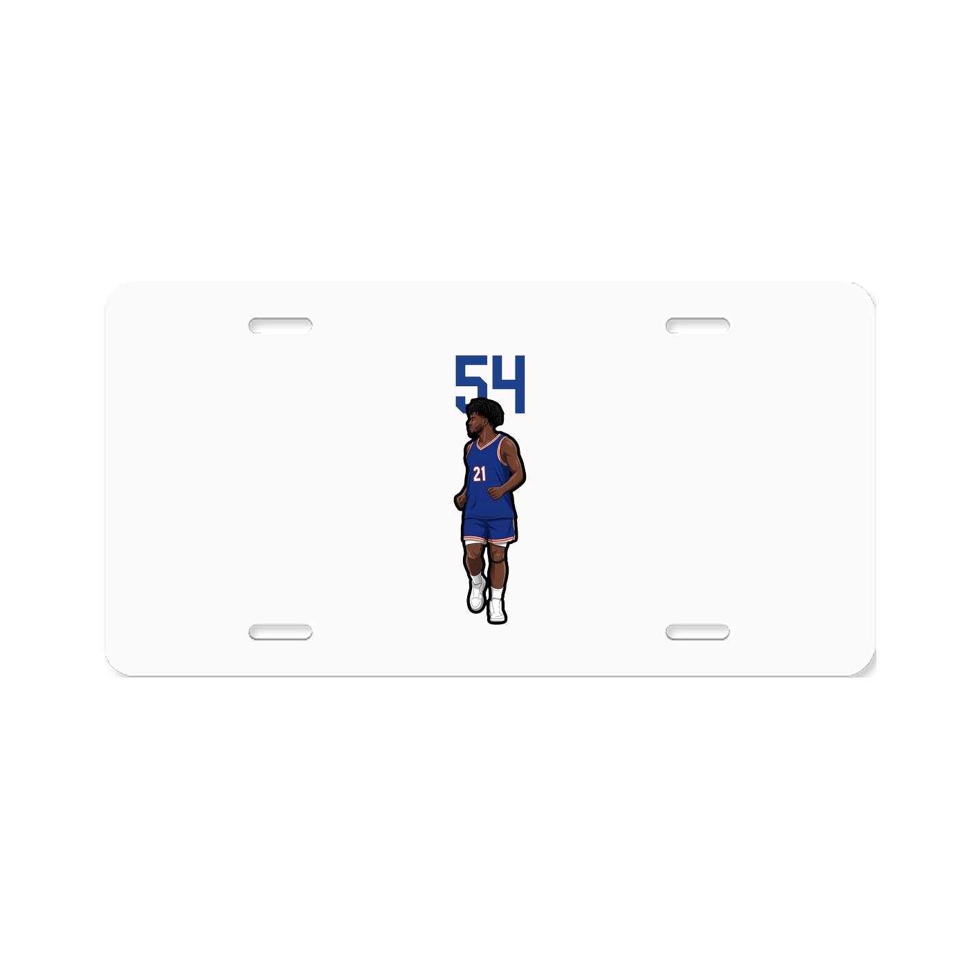 License Plate — Number Top in Classic
