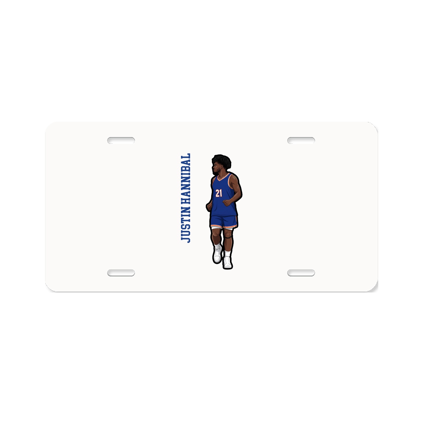 License Plate — Name Vertical in Classic