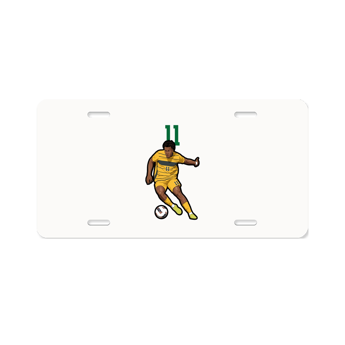 License Plate — Number Top in Classic