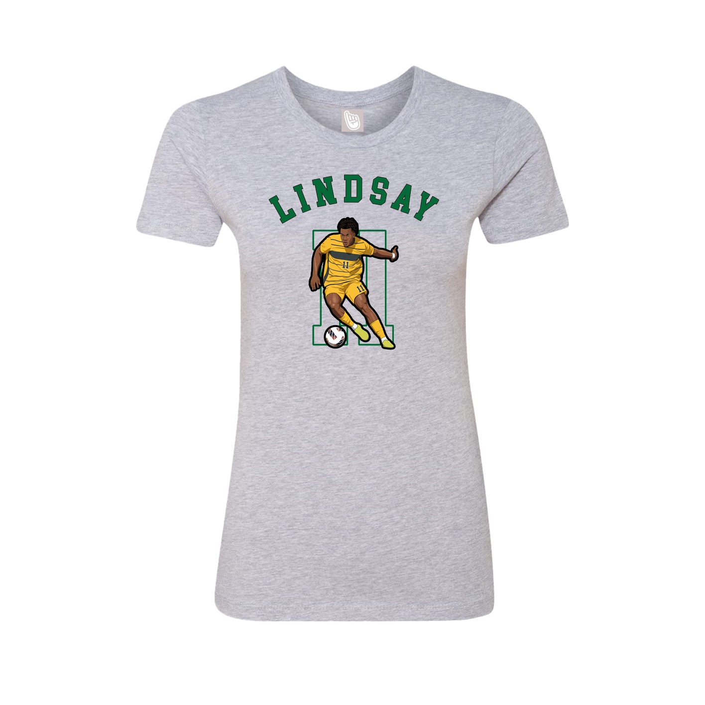 Fitted Women's Tee — Shirsey Arch in Grey