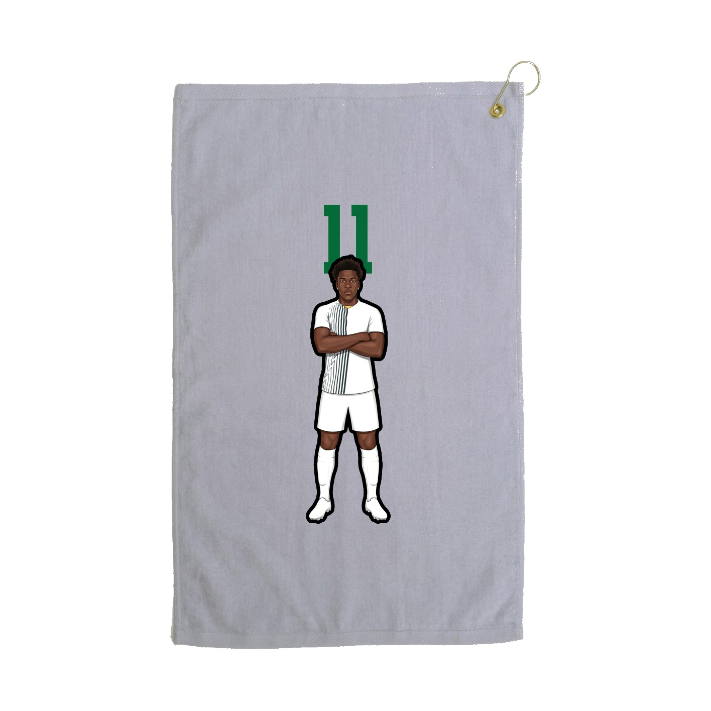 Golf Towel — Number Top in Grey