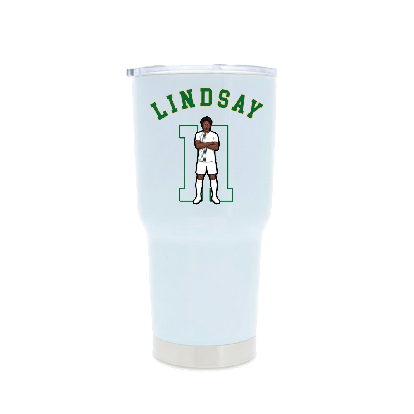 30oz Stainless Steel Tumbler — Shirsey Arch in White
