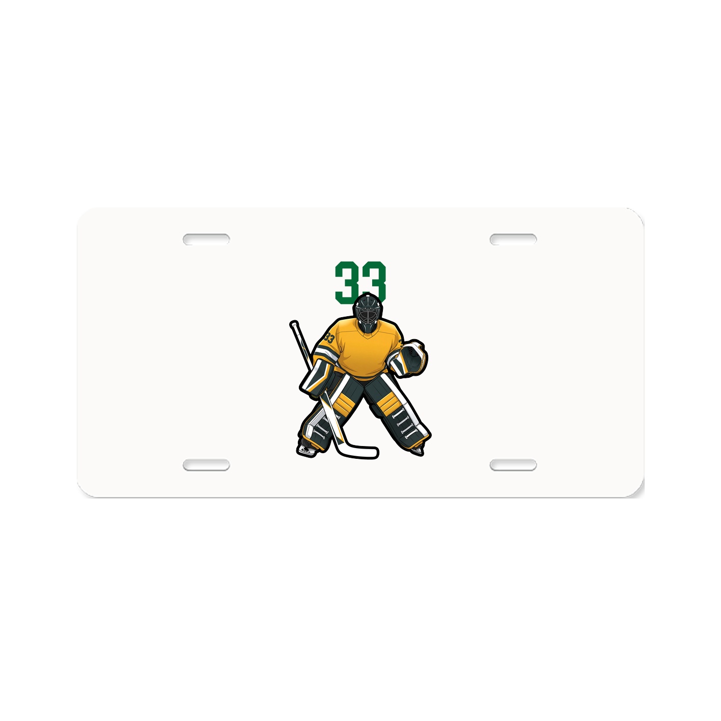 License Plate — Number Top in Classic